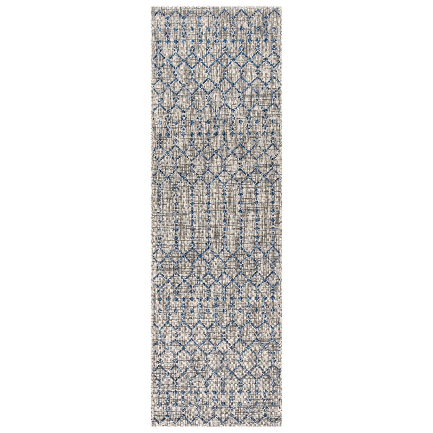 Tapis de corridor intérieur/extérieur à tissage géométrique texturé d'Ourika Moroccan