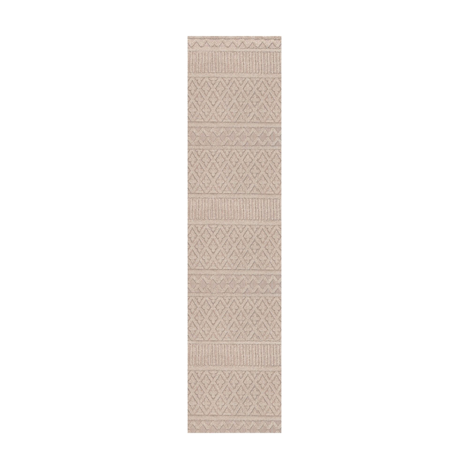 Tapis moderne Ormond, treillis géométrique haut-bas