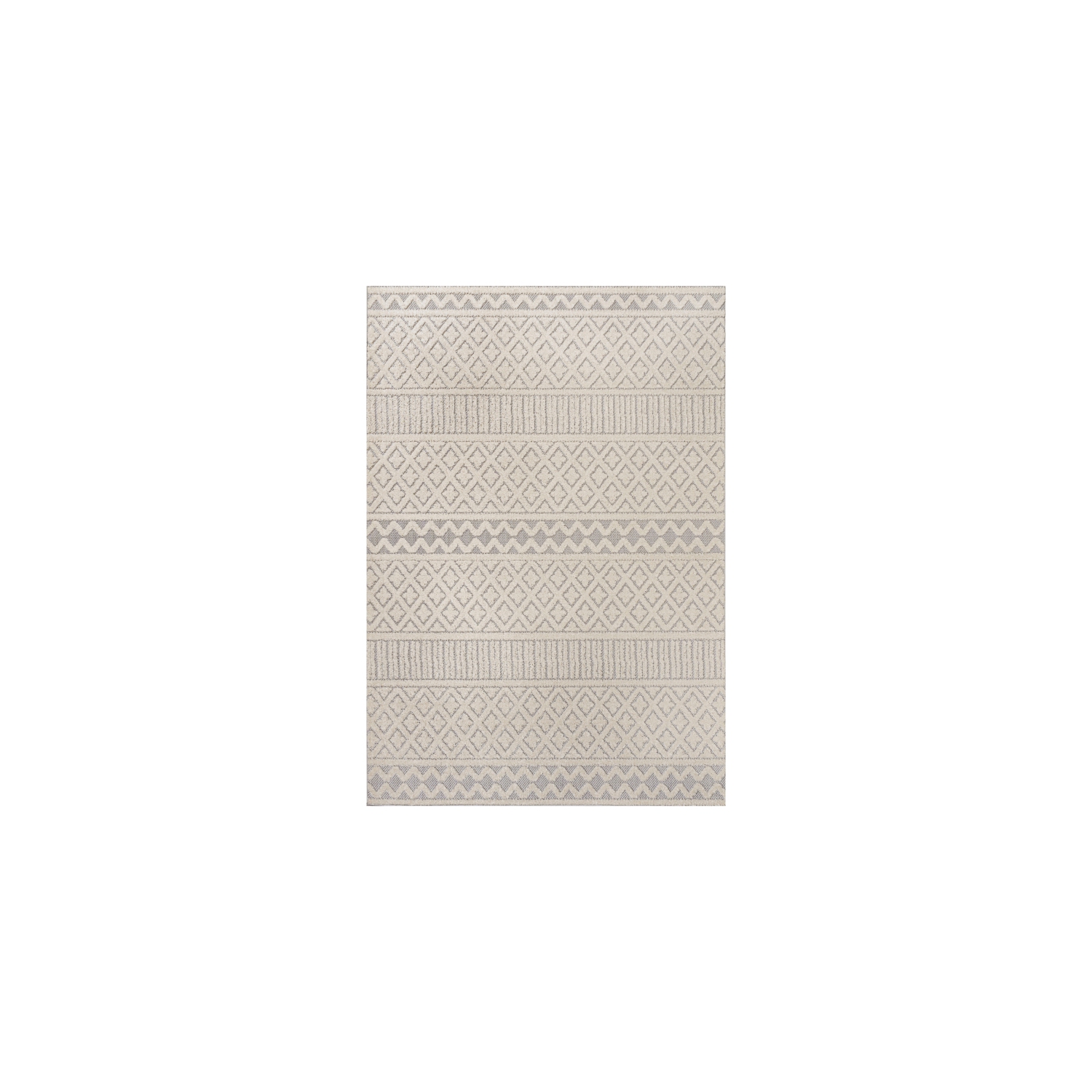 Tapis moderne Ormond, treillis géométrique haut-bas