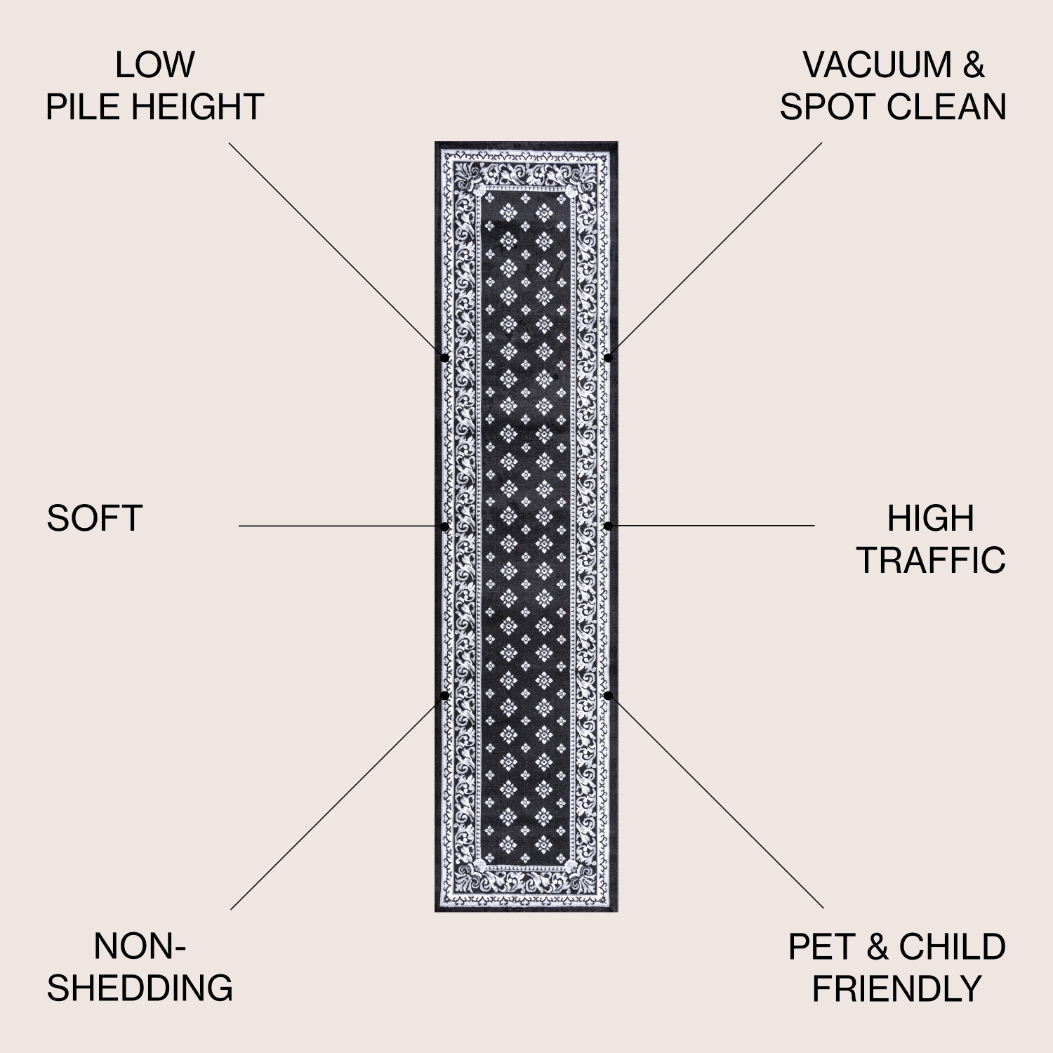 Acanthus French Border Area Rug