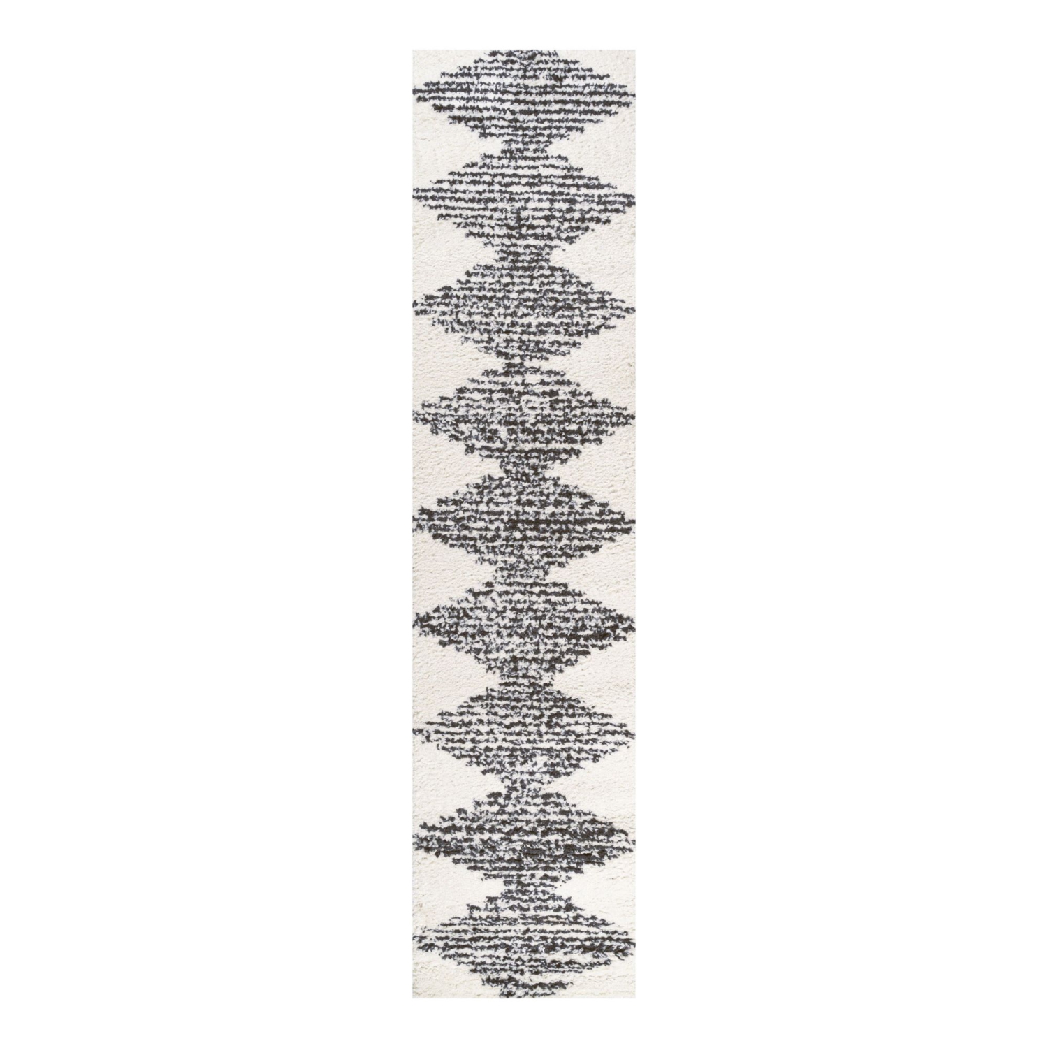 Elm Diamond Stripe Geometric Shag Area Rug