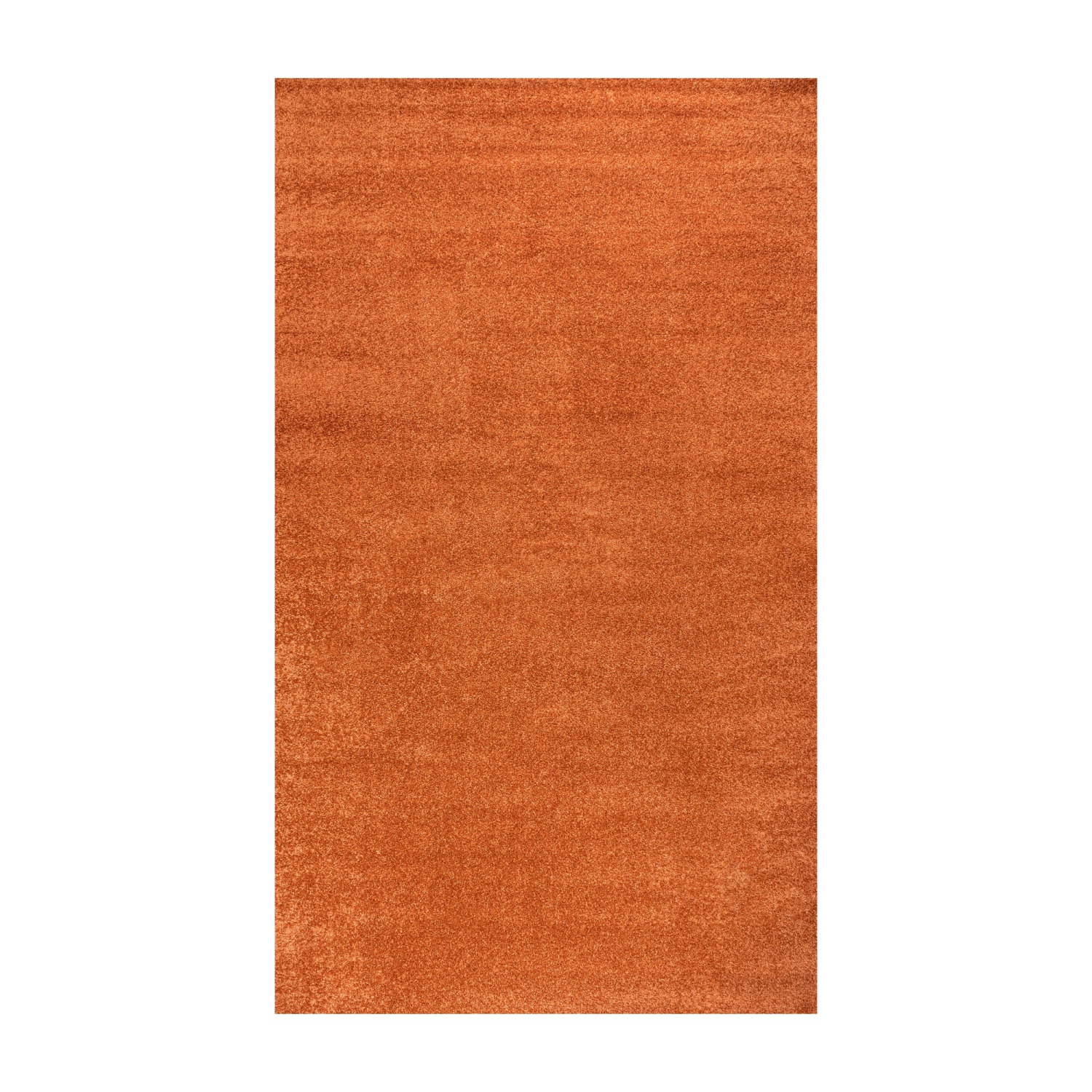 Haze Solid Low Pile Area Rug Orange