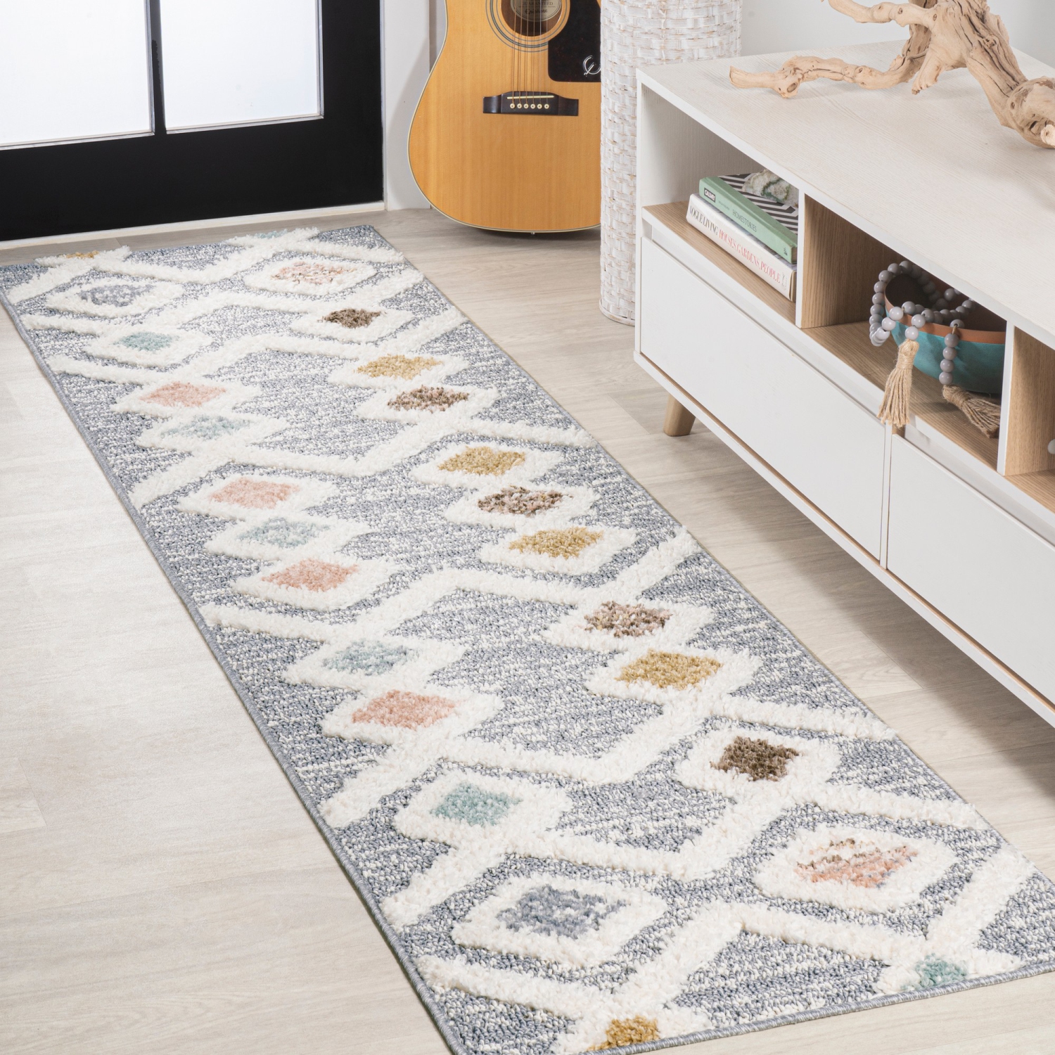 Monique Trellis High-Low Area Rug