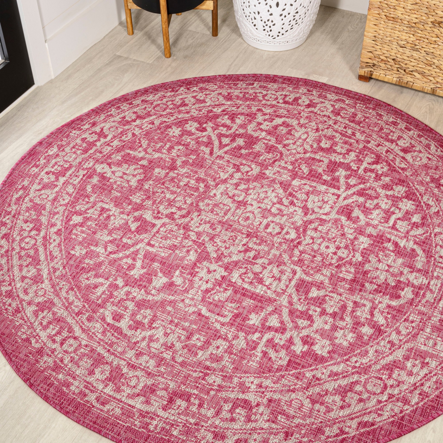 Malta Bohemian Medallion Textured Weave Indoor/Outdoor Area Rug