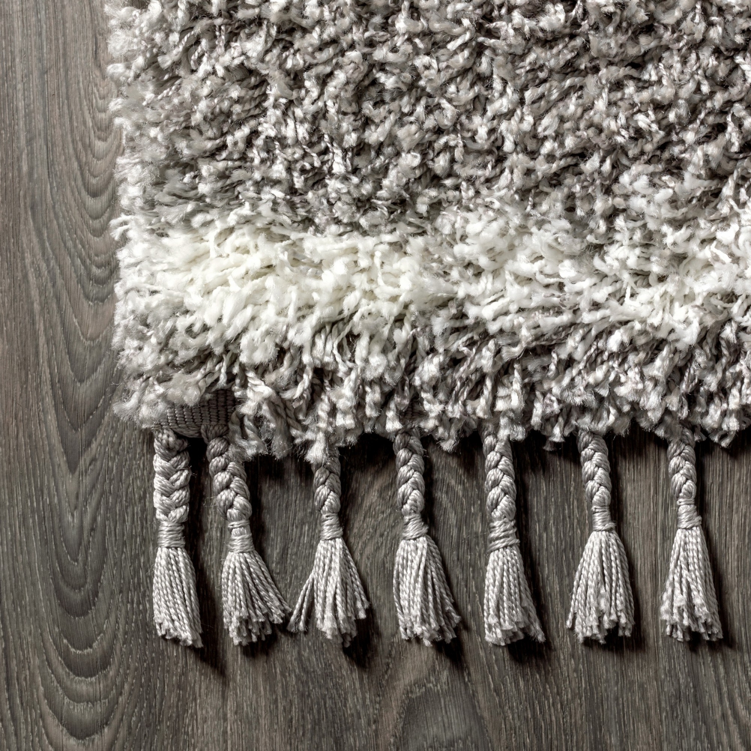 Beautiful Mercer Shag Plush Tassel Moroccan Tribal Geometric Trellis Area Rug