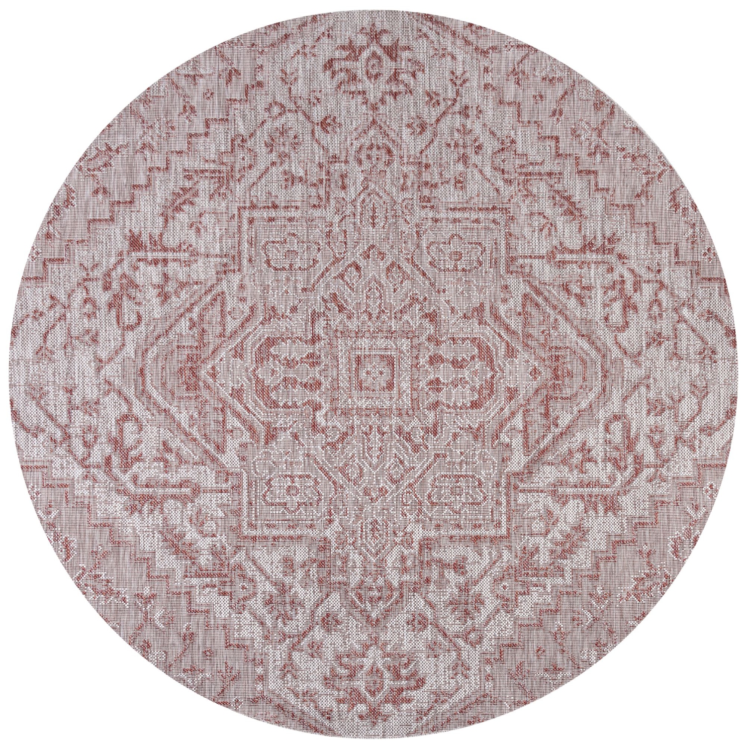 Estrella Bohemian Medallion Textured Weave Indoor/Outdoor Area Rug
