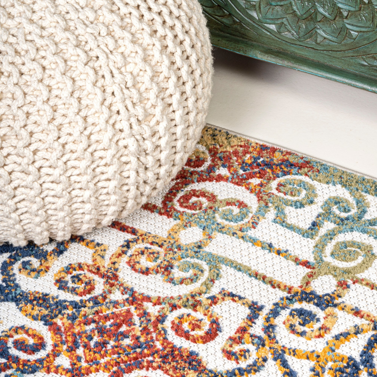 Tapis d'intérieur/d'extérieur Cetara Ornate Trellis