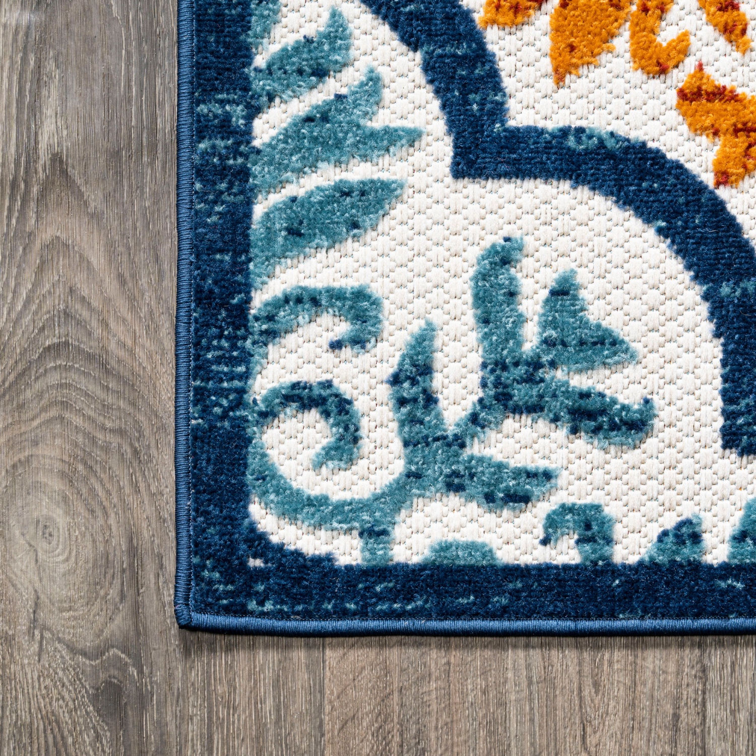 Tapis d'intérieur/d'extérieur Cassis Ornate Ogee Trellis haut-bas