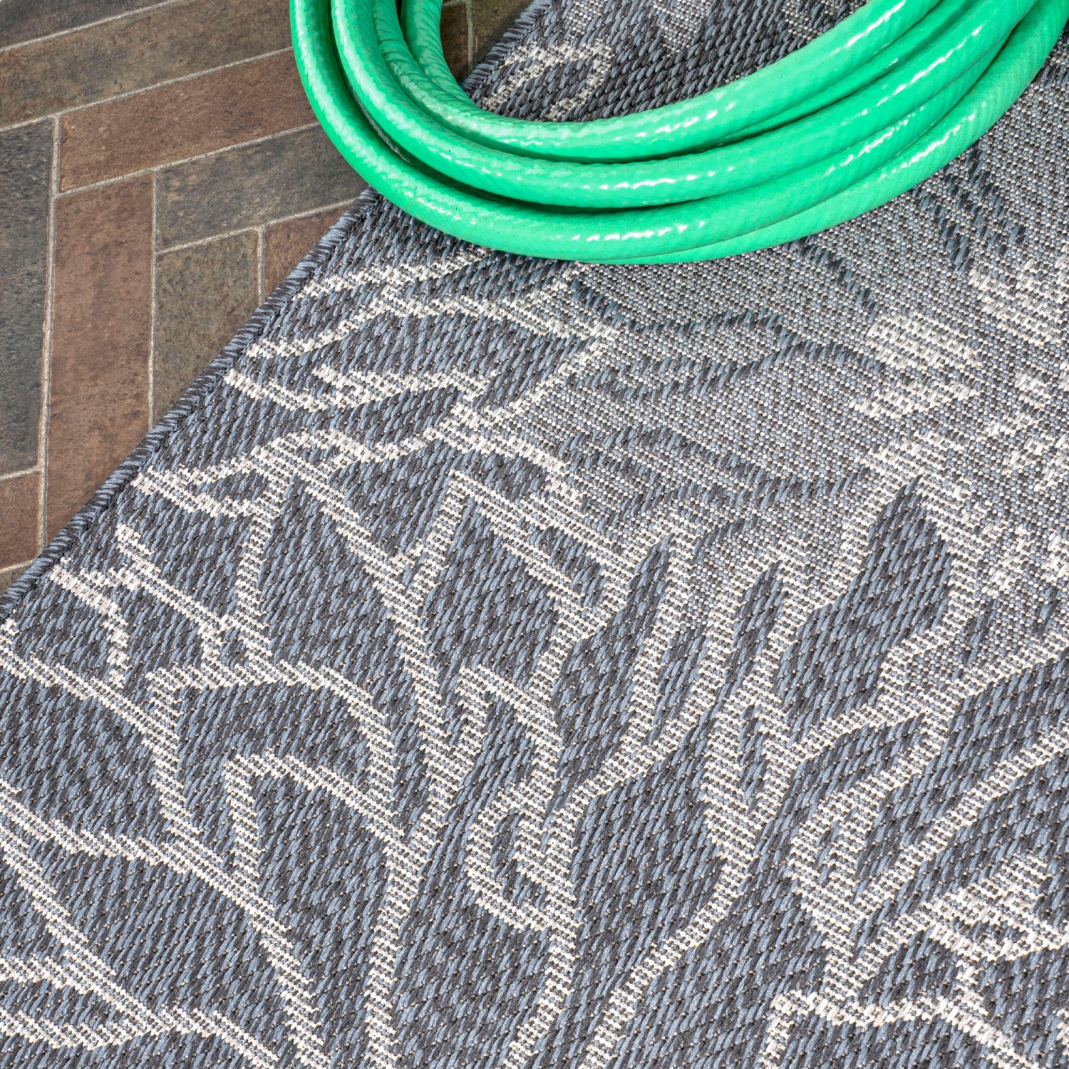 Tapis moderne Bahamas entièrement floral intérieur/extérieur