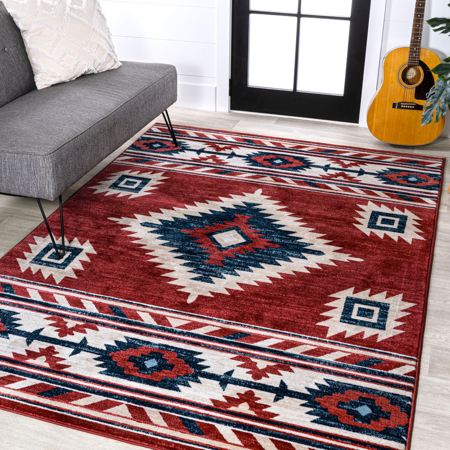 Tapis Serape Medallion Southwestern