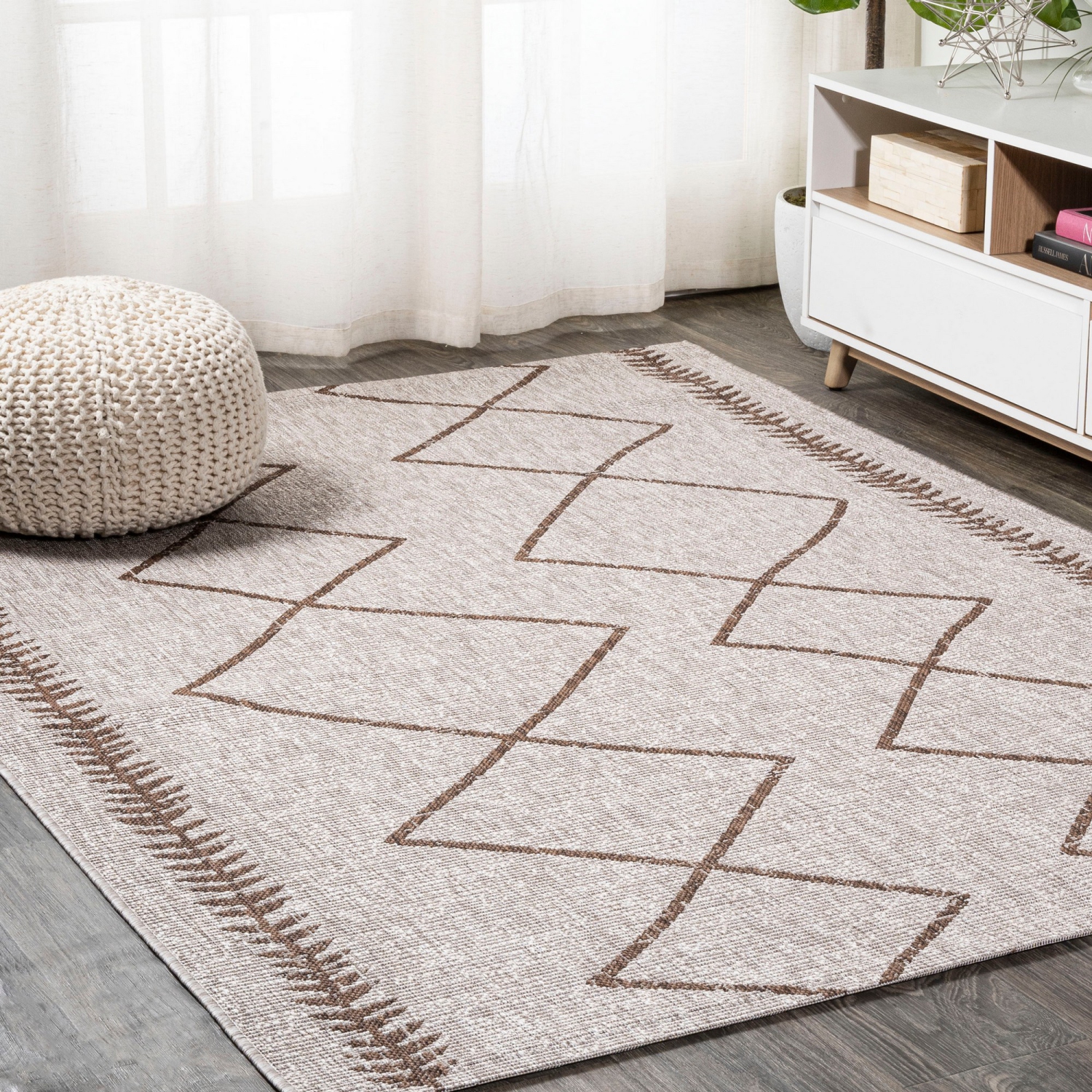 Derya Tribal Diamond Trellis Indoor/Outdoor Area Rug