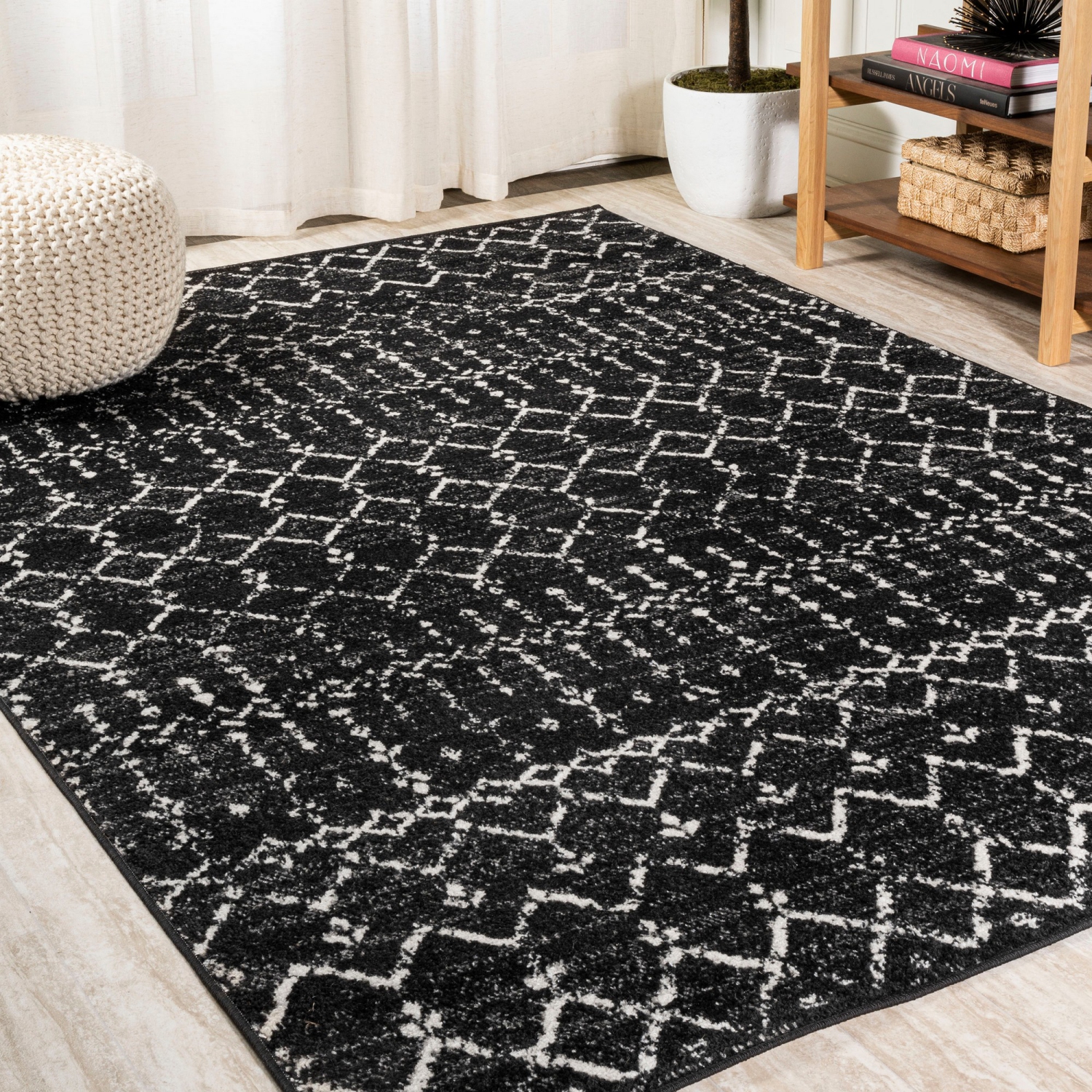 Moroccan Hype Boho Vintage Diamond Area Rug