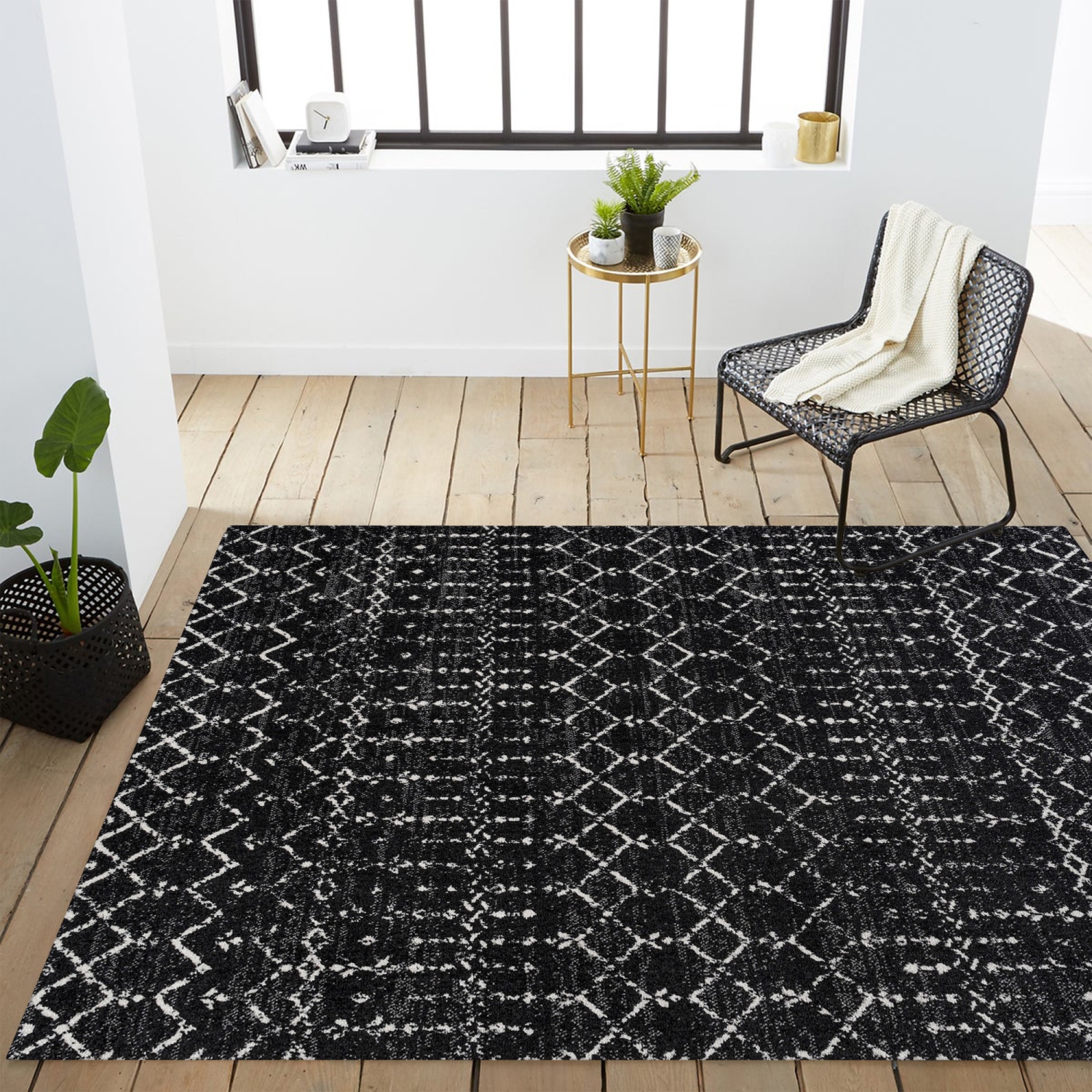 Moroccan Hype Boho Vintage Diamond Area Rug
