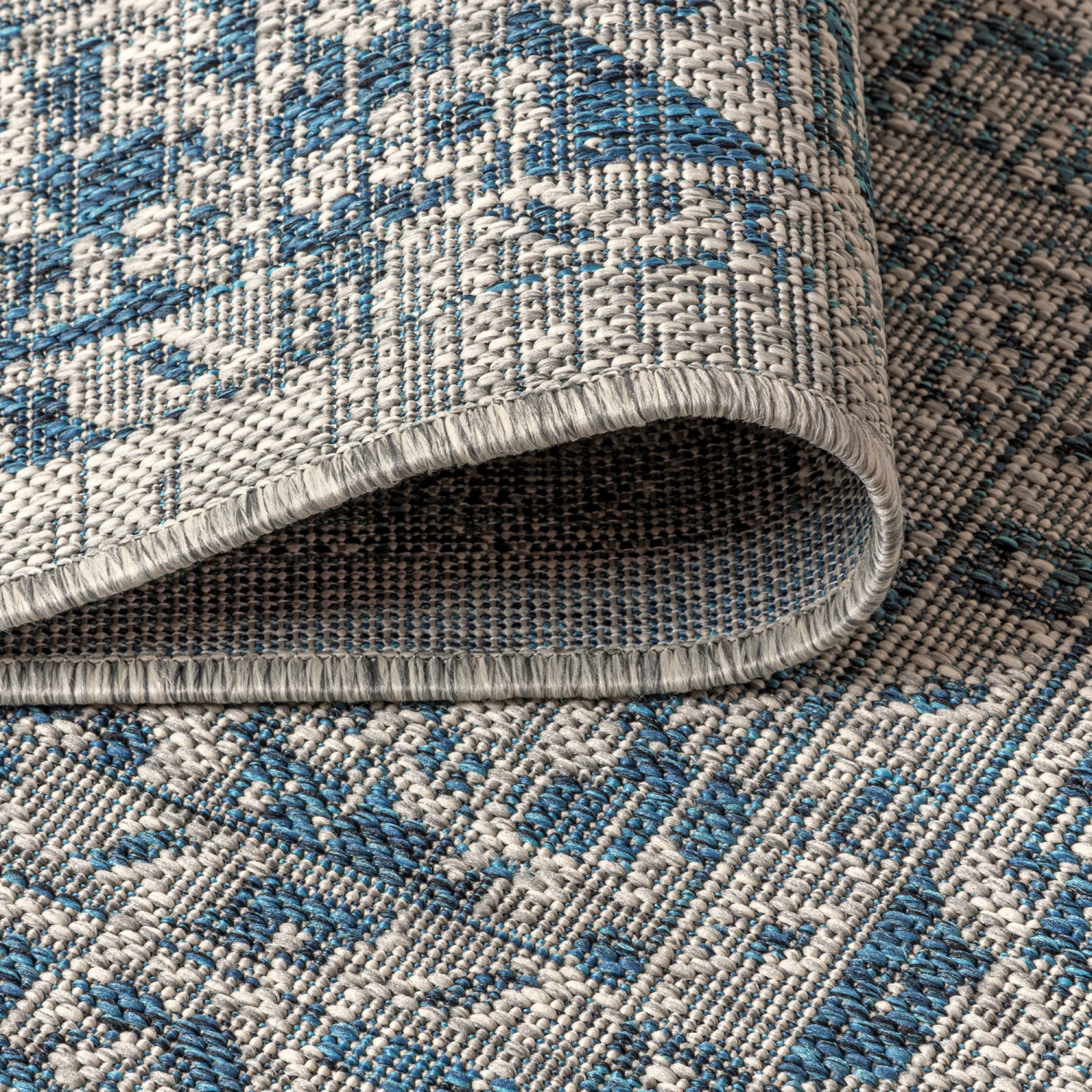 tapis d'intérieur/d'extérieur Rozetta Boho Medallion texturé