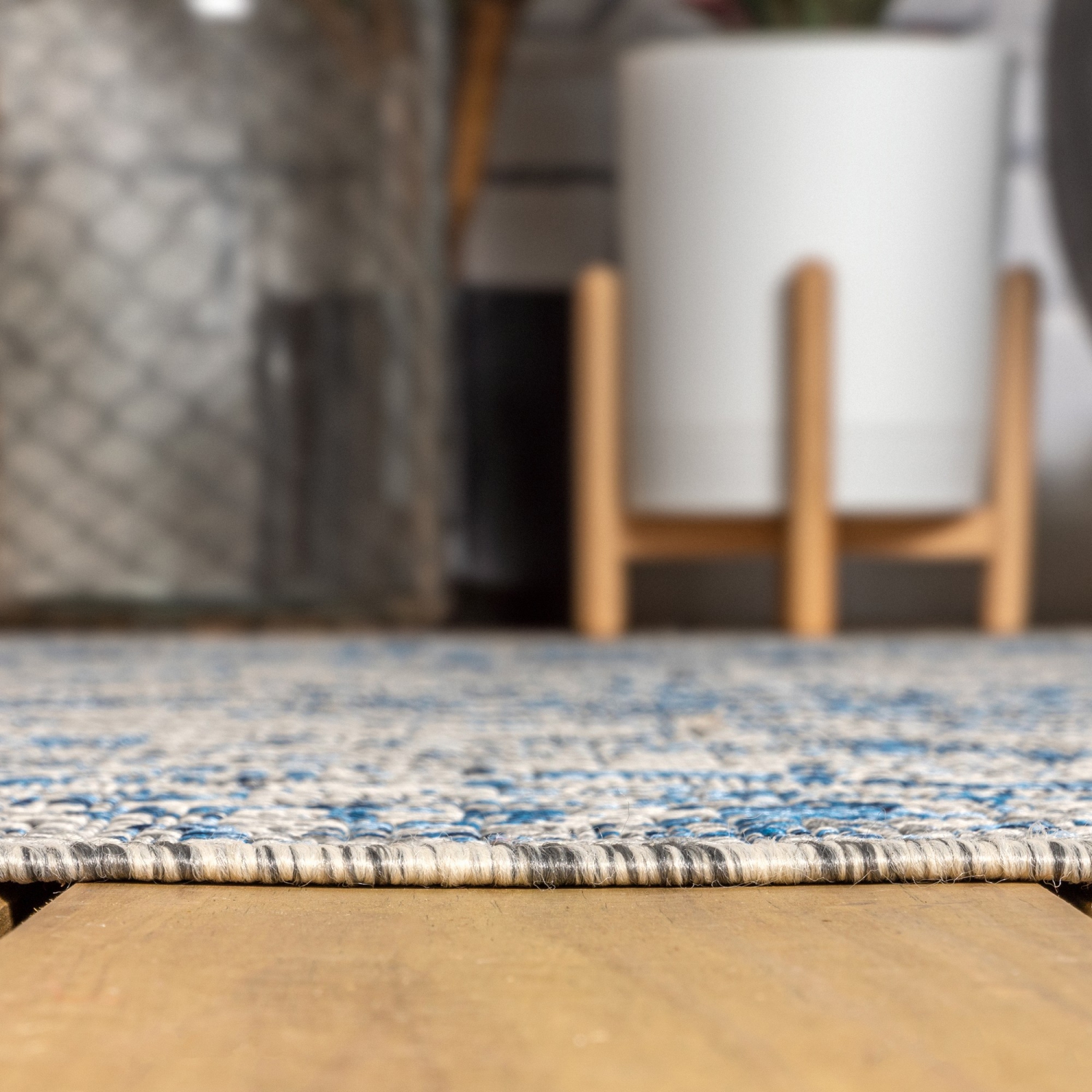 tapis d'intérieur/d'extérieur Rozetta Boho Medallion texturé