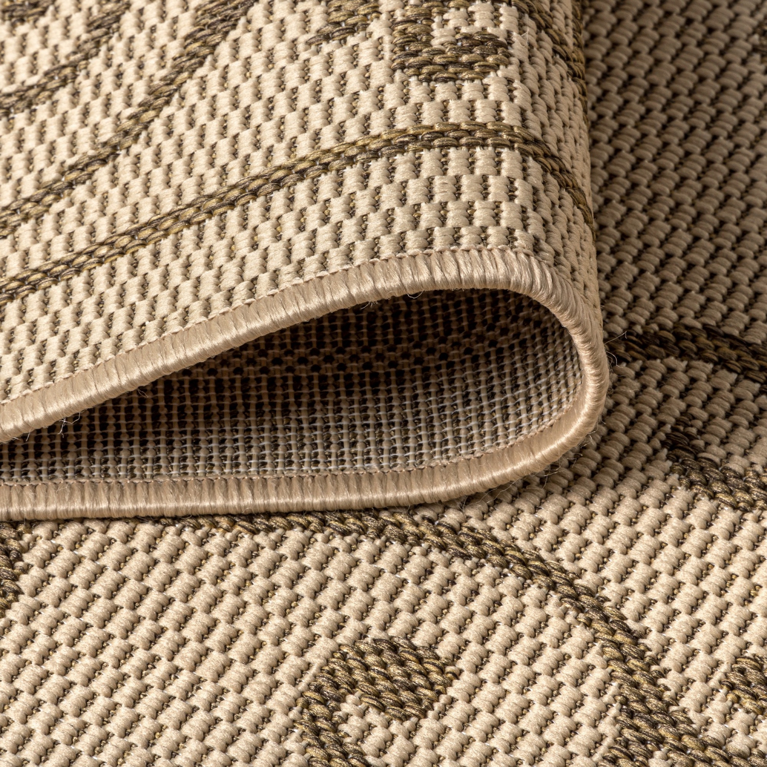 Tapis de corridor intérieur/extérieur à motif de filigrane style rétro Charleston