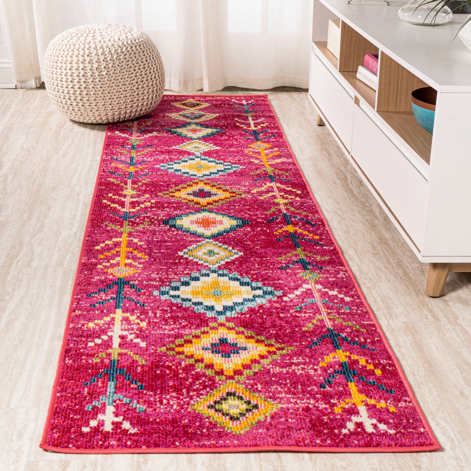 Tapis géométrique « Tribal Love »