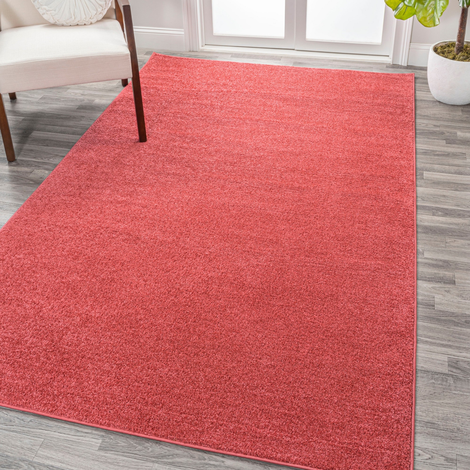 Tapis d'appoint voile uni Haze rouge