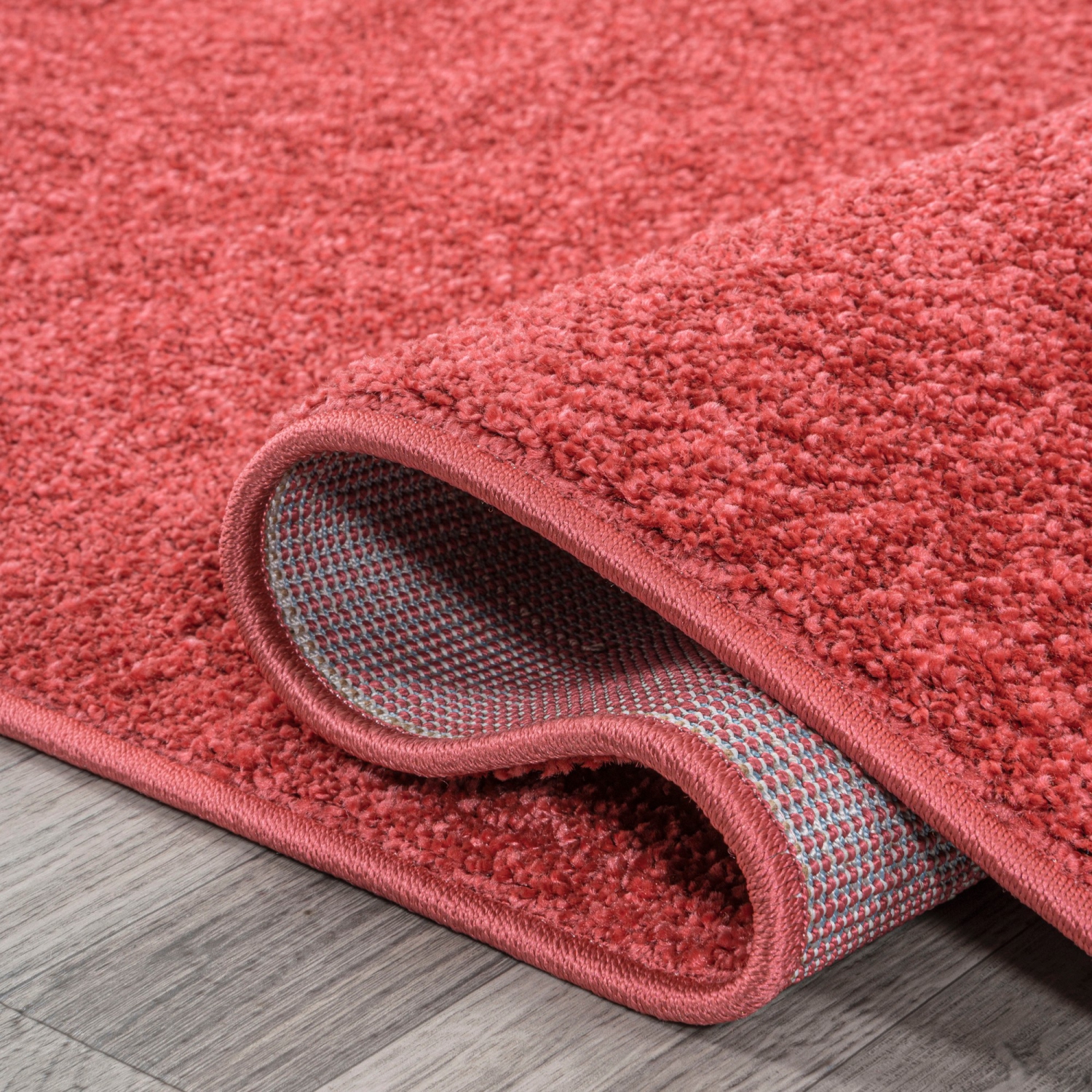 Tapis d'appoint voile uni Haze rouge
