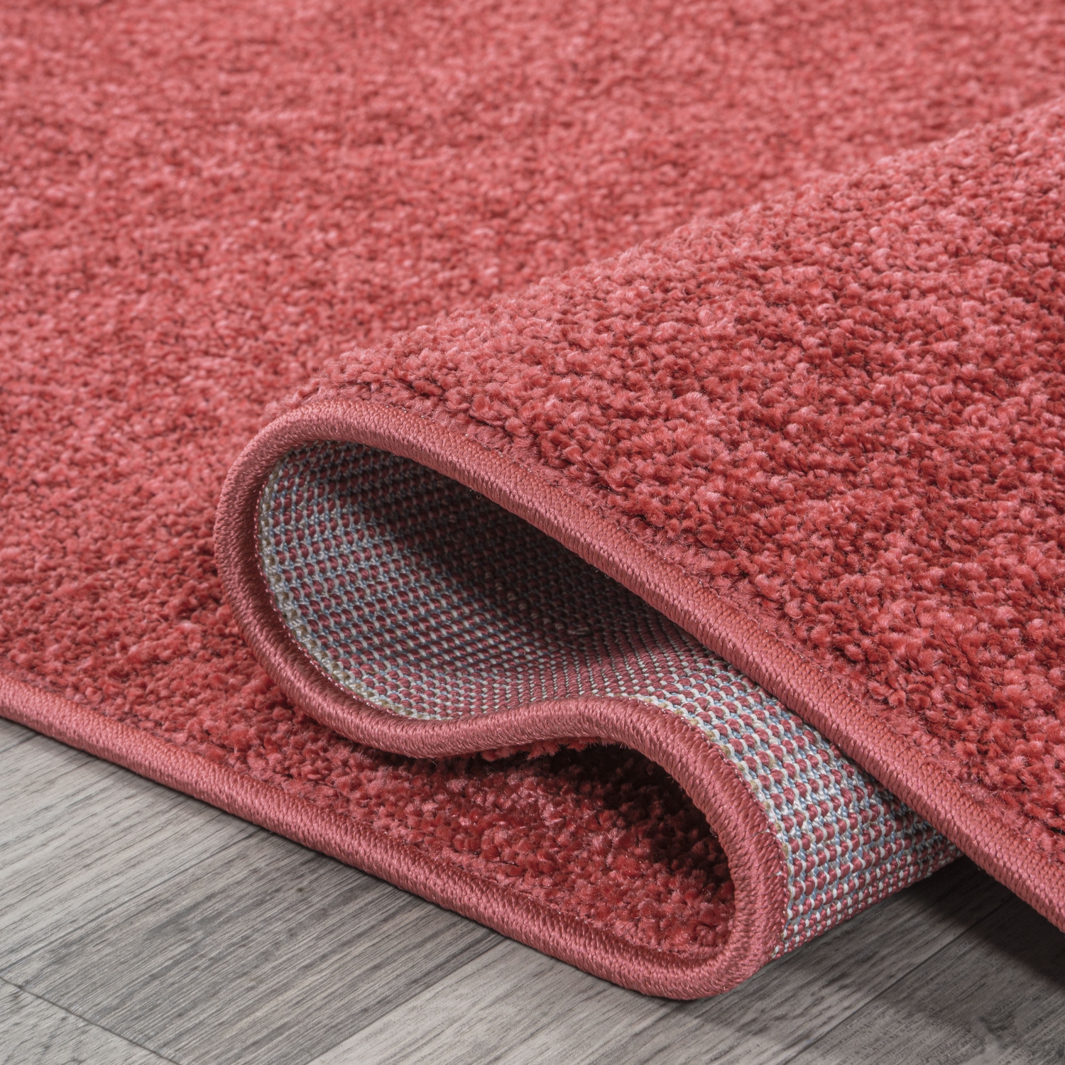 Tapis d'appoint voile uni Haze rouge