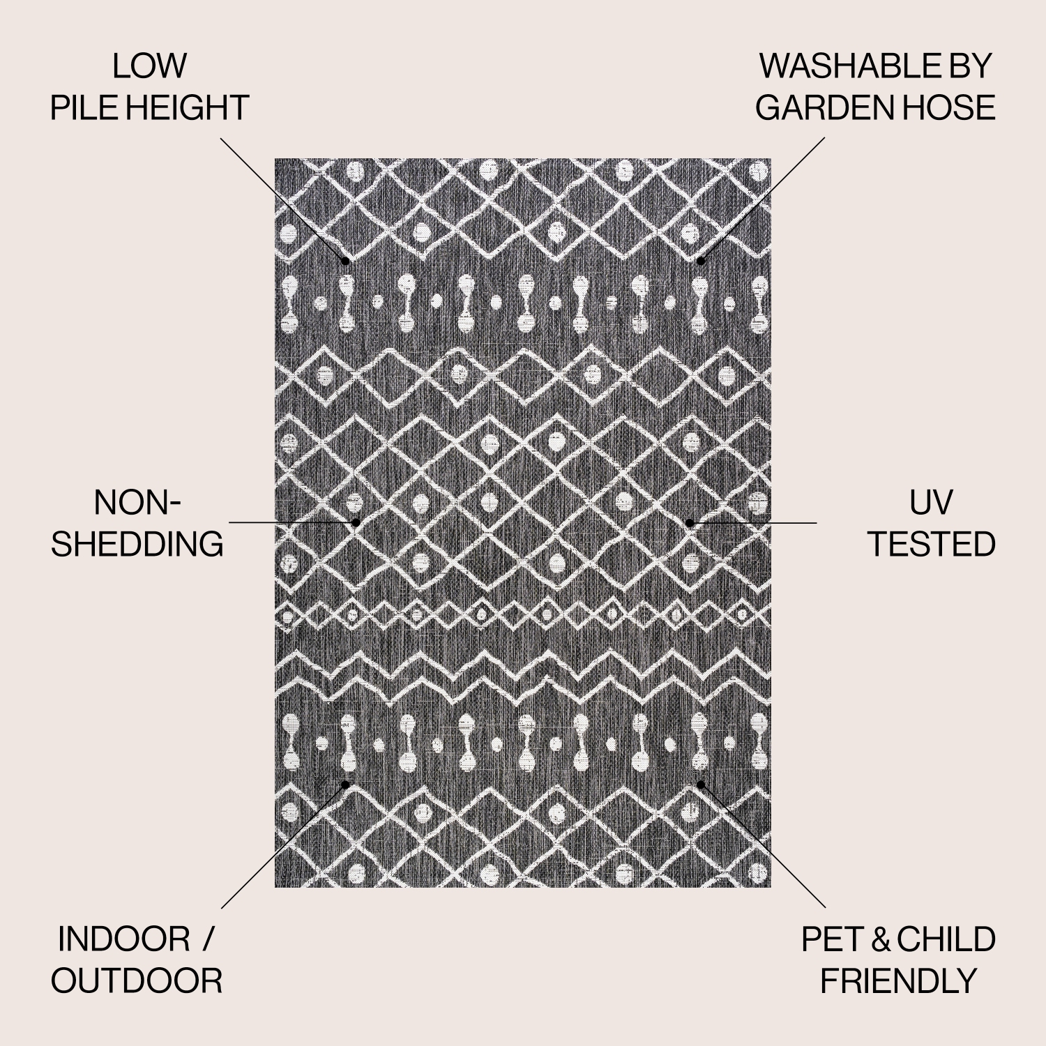 Nokat Tribal Bohemian Indoor/Outdoor Area Rug