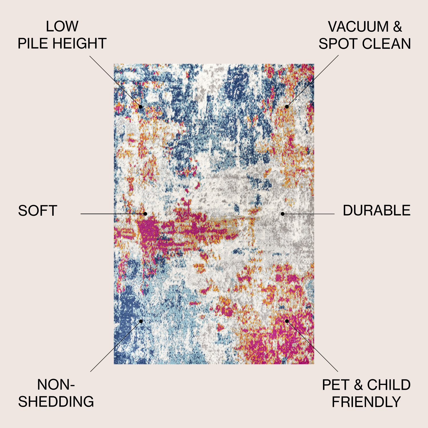 Sunset Modern Abstract Area Rug