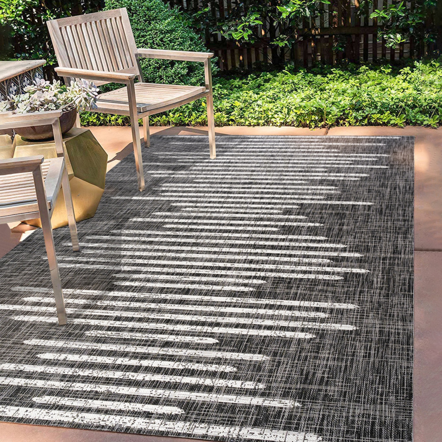 Zolak Berber Stripe Geometric Indoor/Outdoor Area Rug