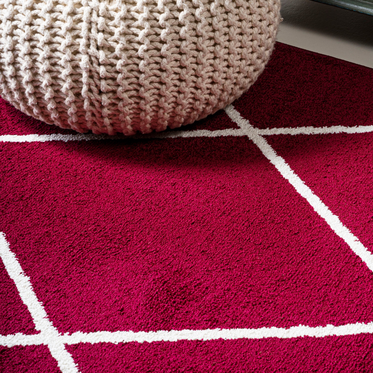 Tapis avec treillis à losanges de Cole Minimalist