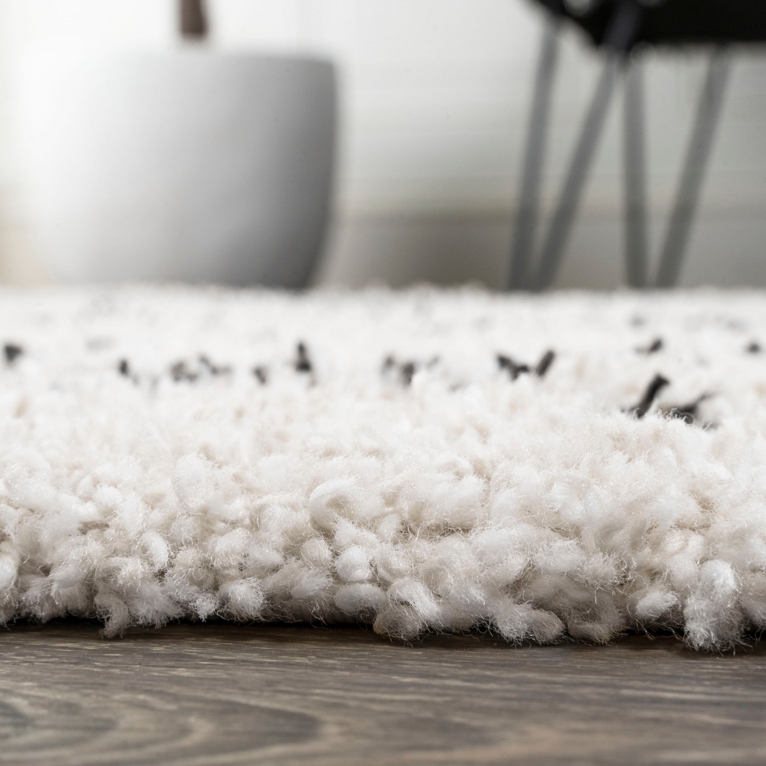 Tapis décoratif à poils longs à motif diamant marocain Inca