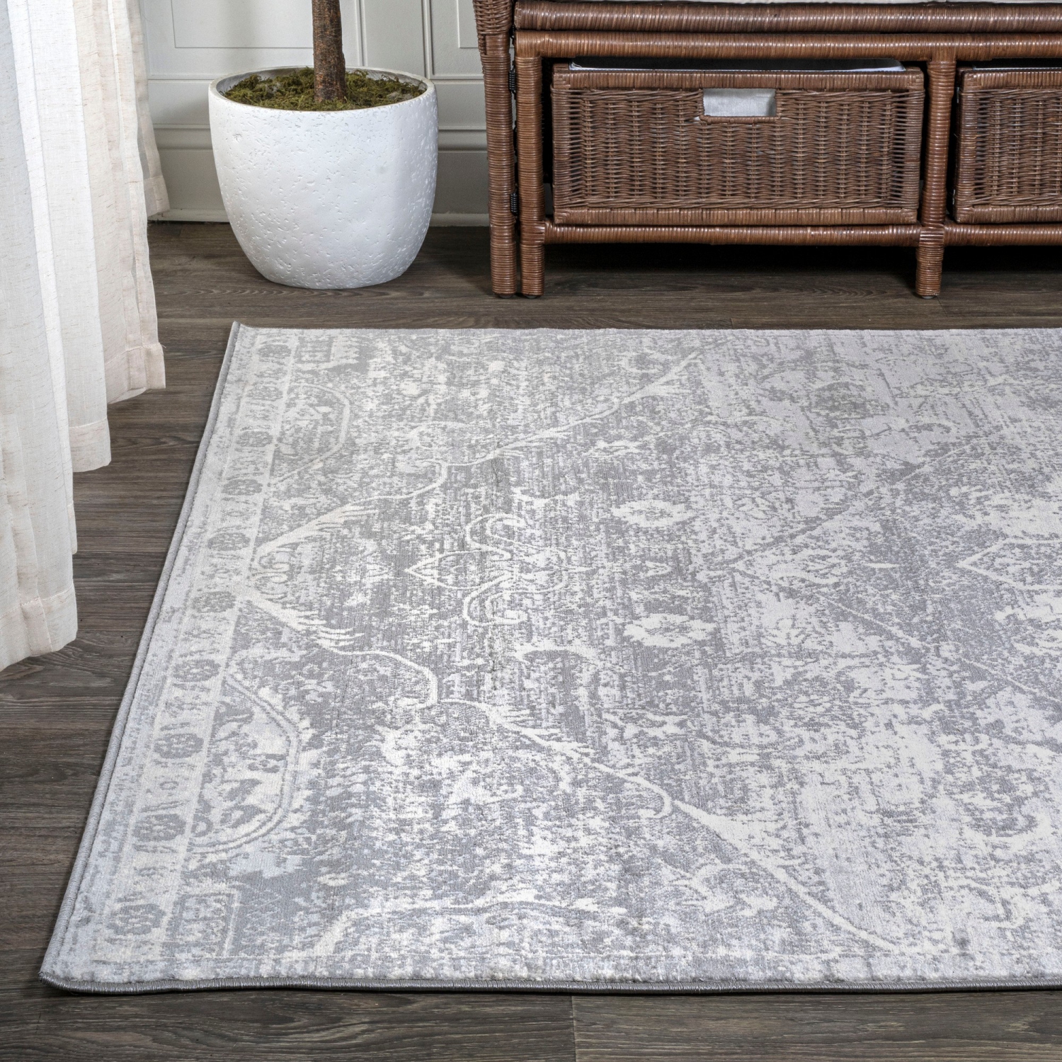 tapis moderne à motif de médaillon rétro, perse