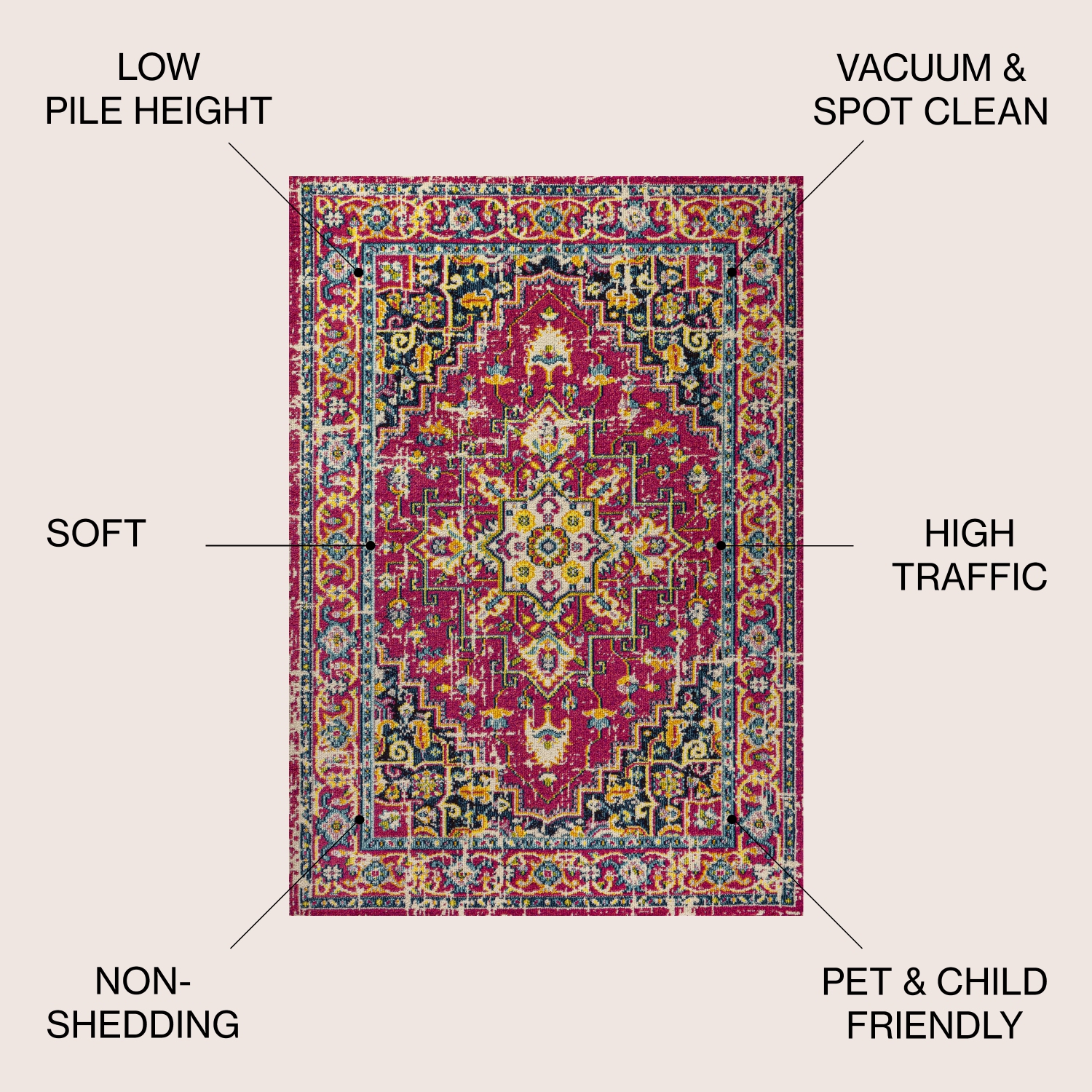 Brooklyn Geometric Medallion Area Rug