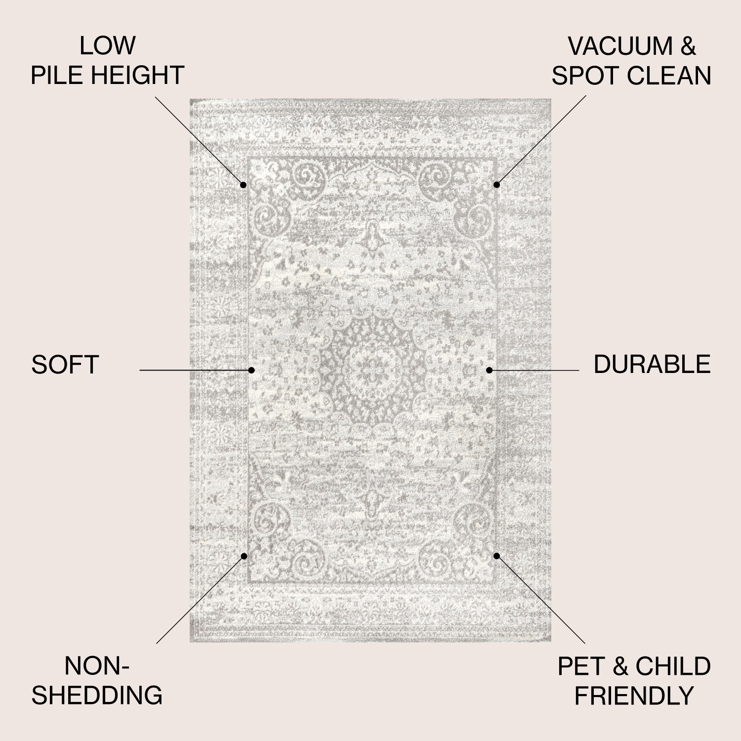 Scala Ornate Bohemian Medallion Area Rug