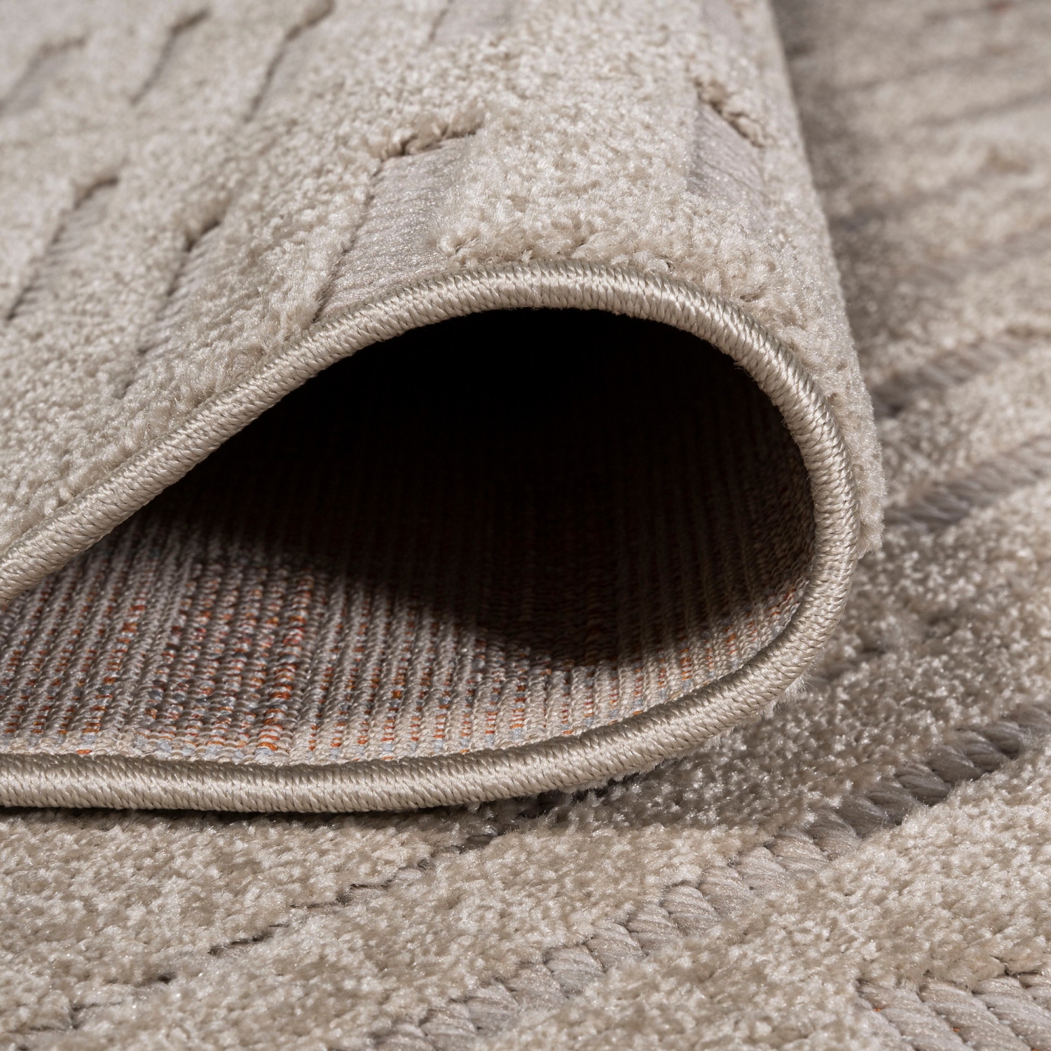 Tapis d'intérieur/d'extérieur à motif géométrique marocain à poils longs et bas Xlendi