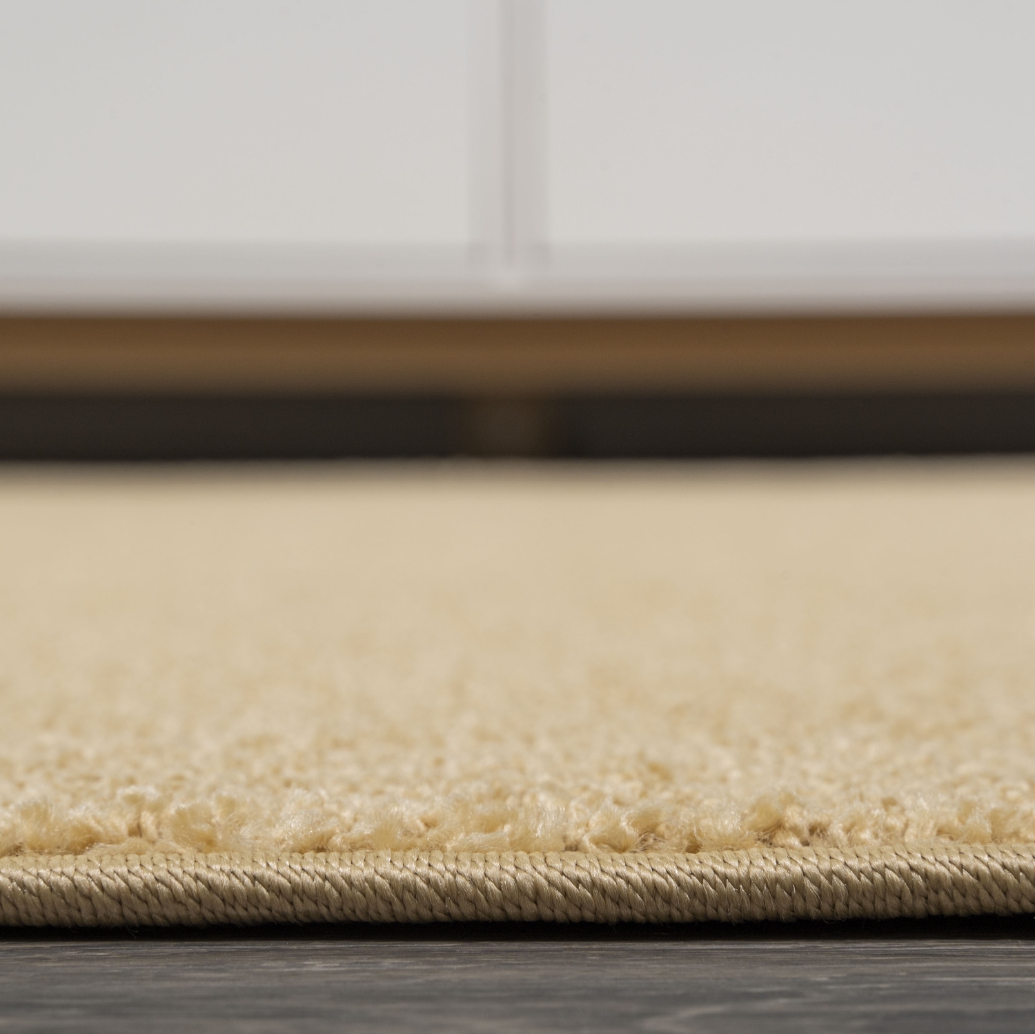 Haze Solid Low Pile Area Rug Mustard