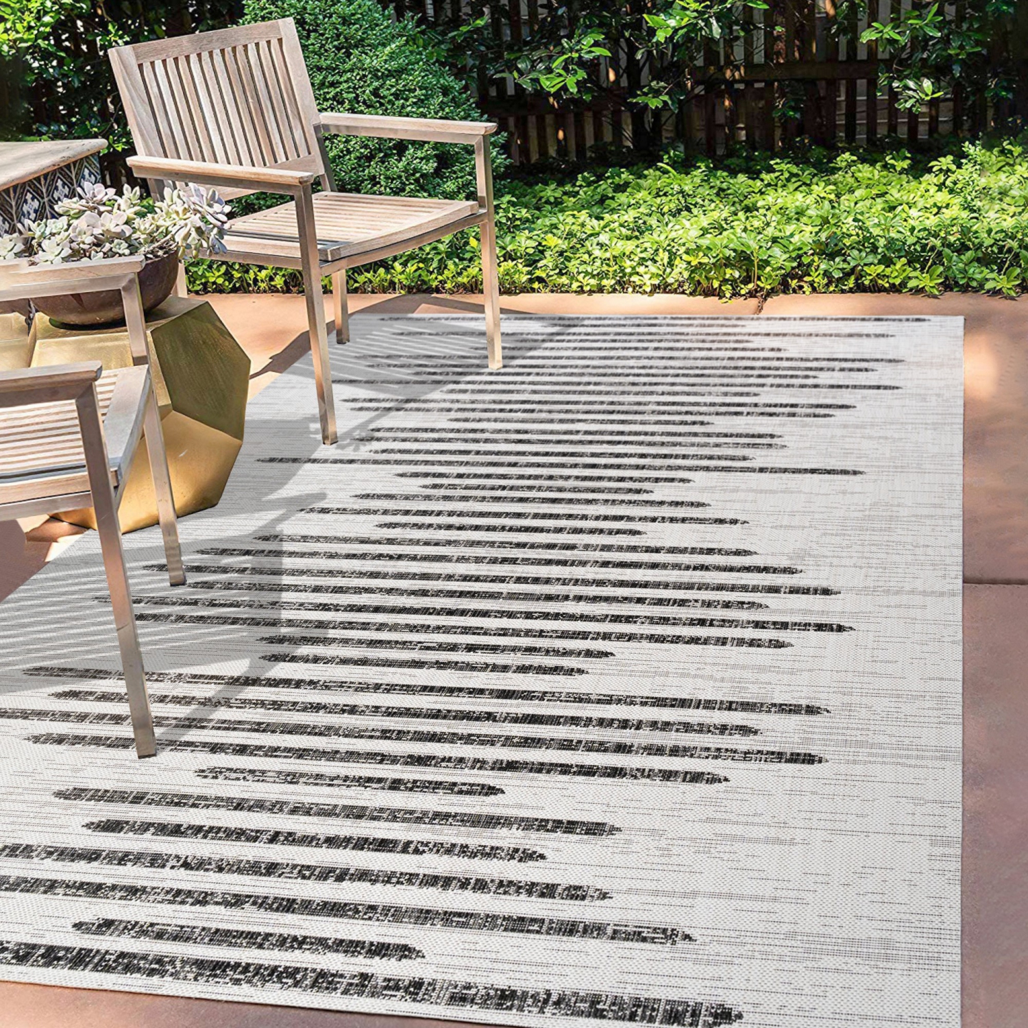Zolak Berber Stripe Geometric Indoor/Outdoor Area Rug