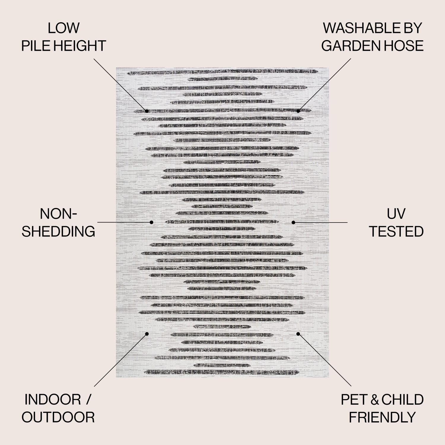 Zolak Berber Stripe Geometric Indoor/Outdoor Area Rug