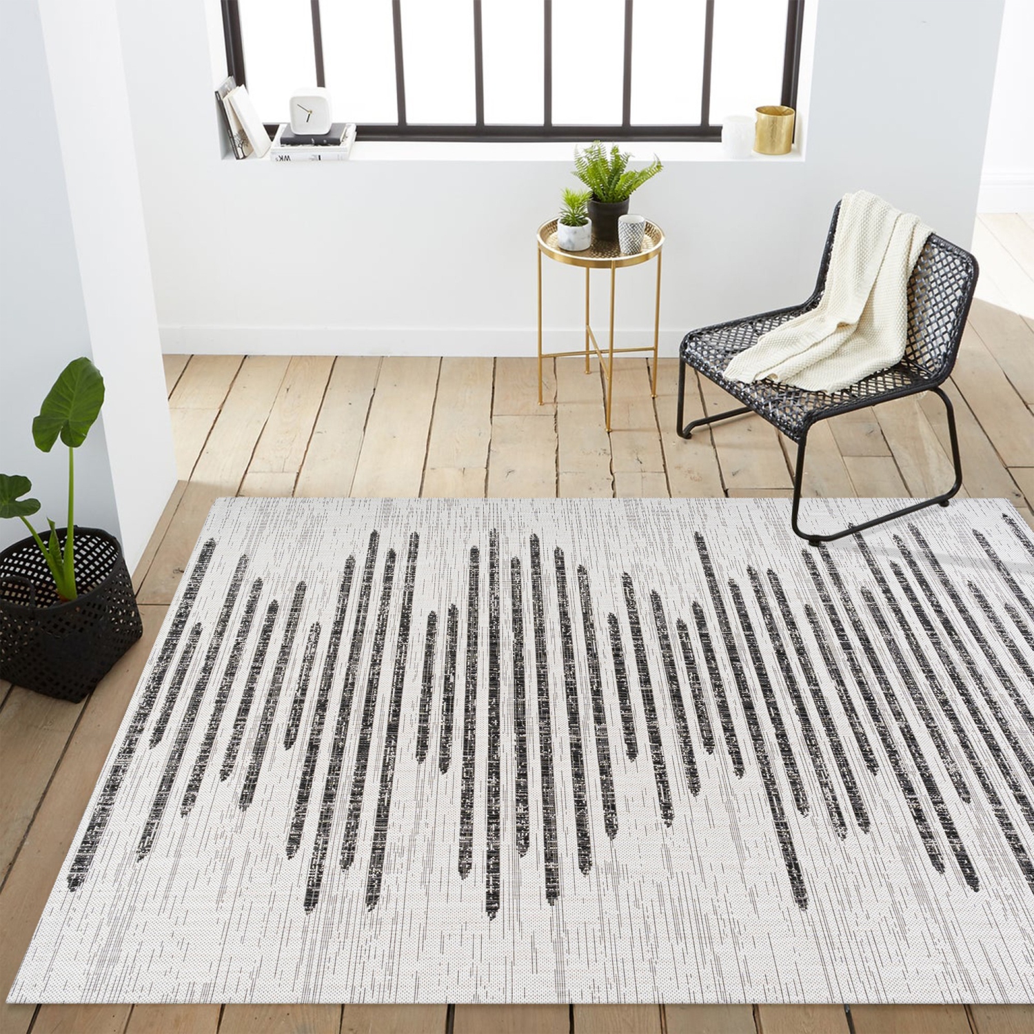 Zolak Berber Stripe Geometric Indoor/Outdoor Area Rug