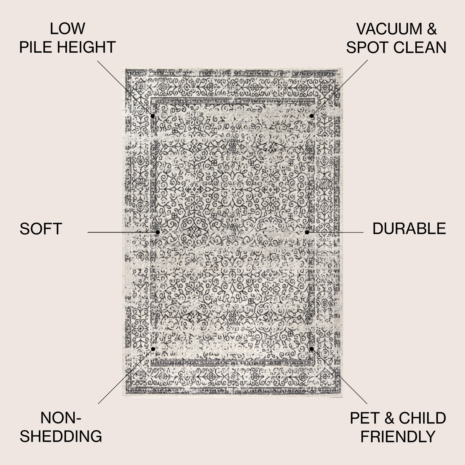 Tapis d'appoint en filigrane Azul