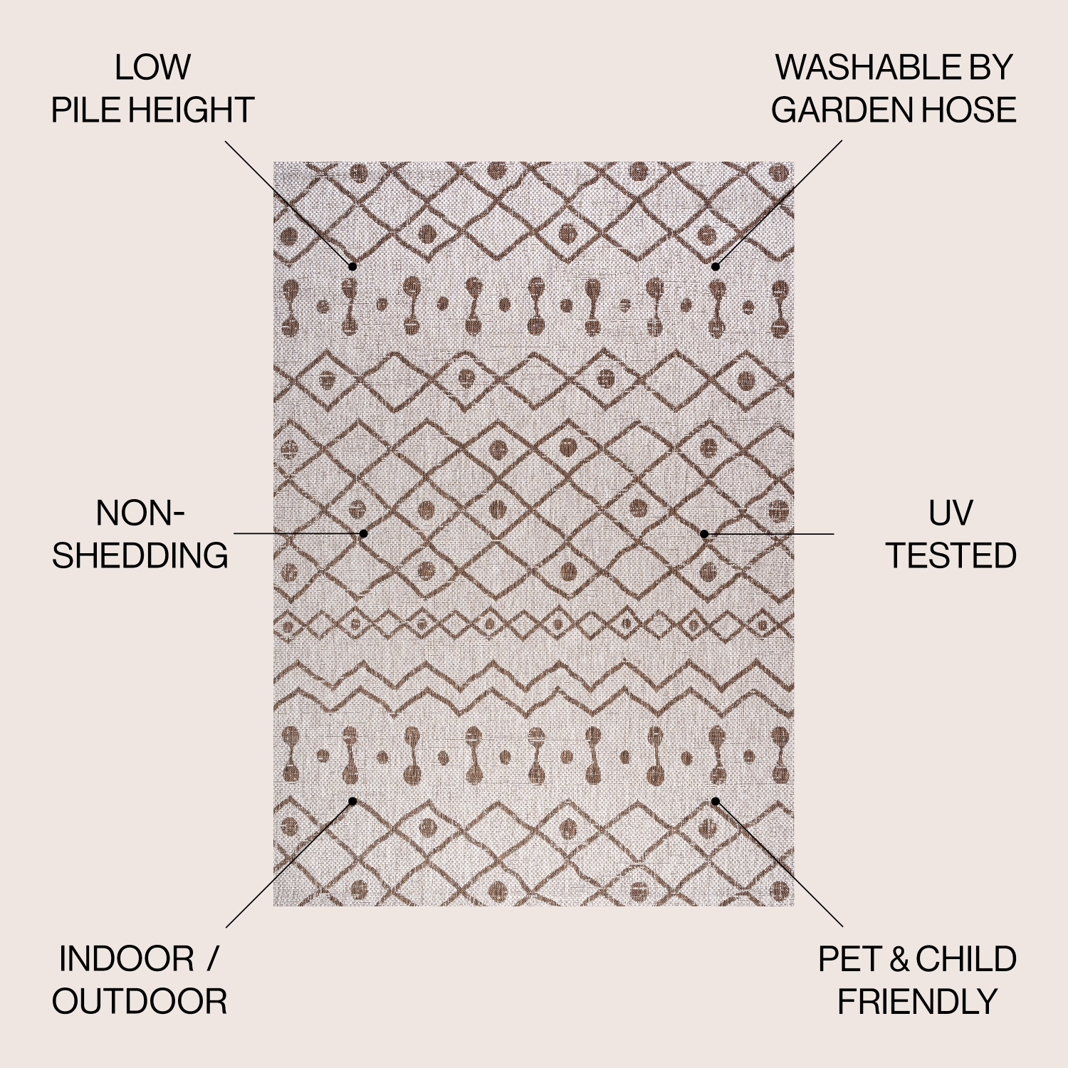 Nokat Tribal Bohemian Indoor/Outdoor Area Rug