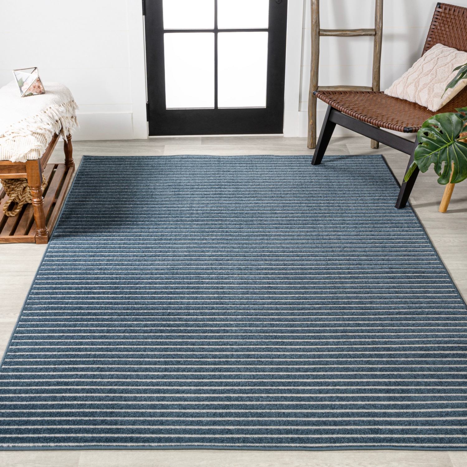 Carpette à rayures minimalistes Scandi d'Aarhus