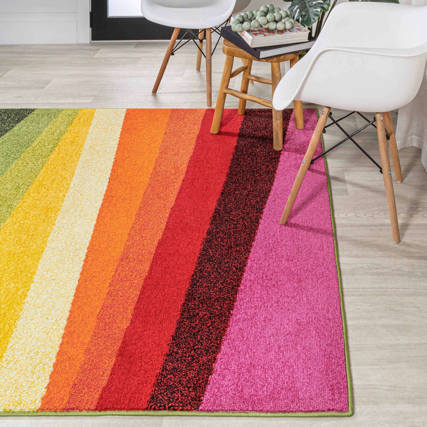 Tapis à rayures géométriques Prism