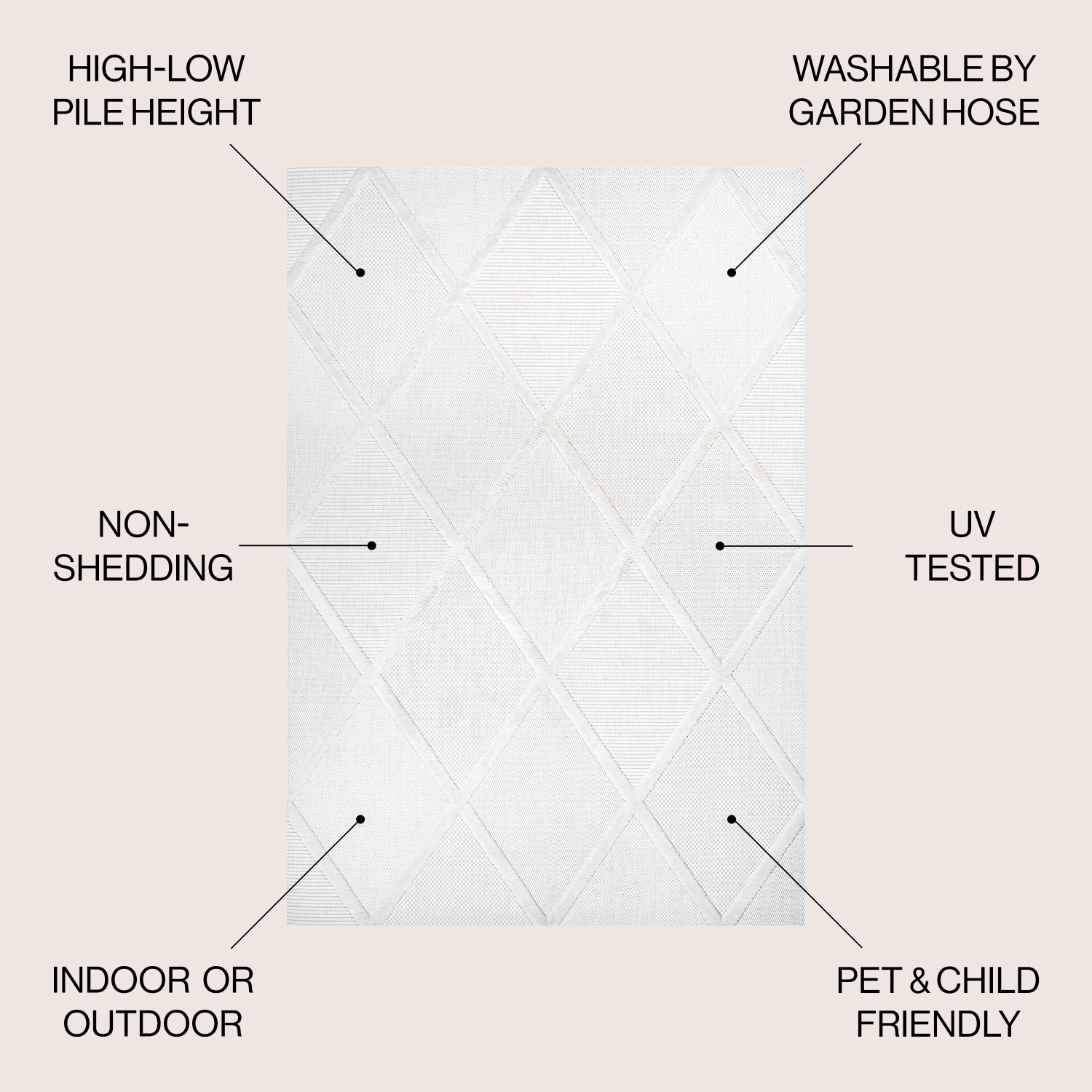 Salines Diamond Trellis Indoor/Outdoor Area Rug