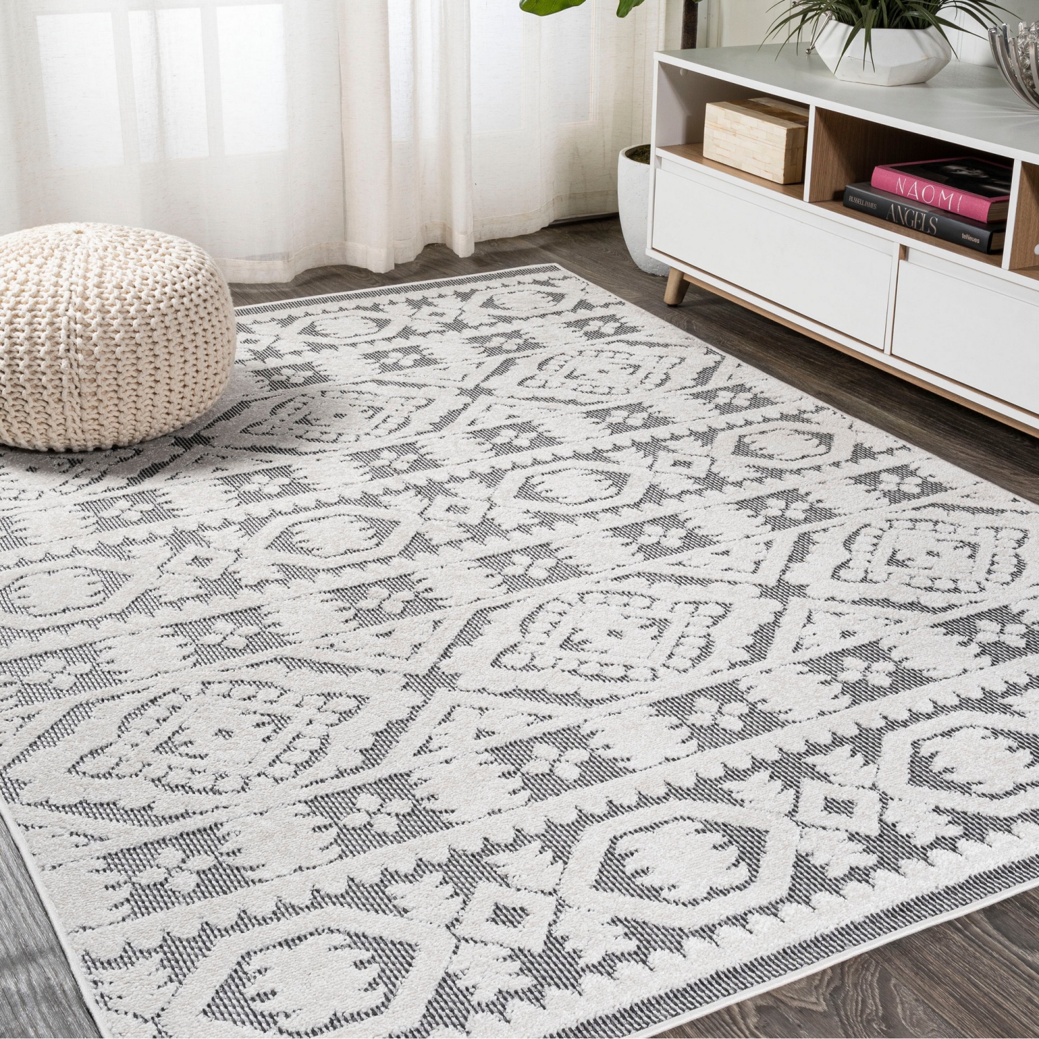 Citta High-Low Pile Mediterranean Tile Area Rug