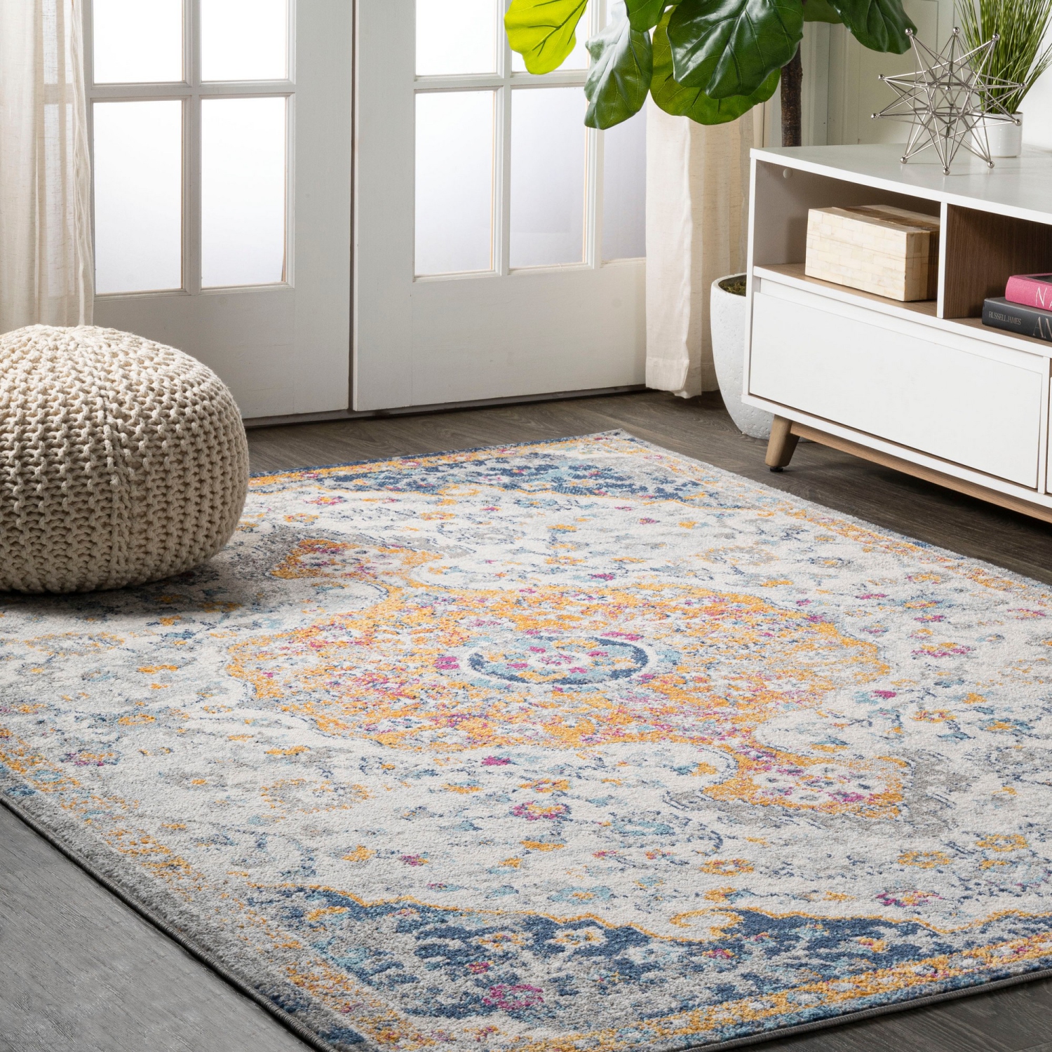 Tapis d'appoint médaillon Lorena Ornate Boho