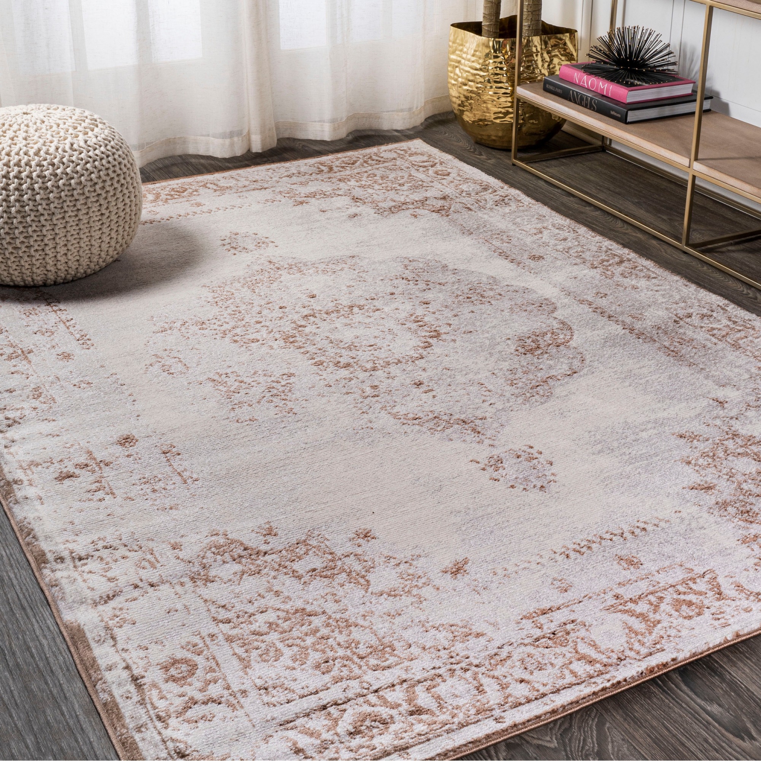 Perfect Rosalia Cottage Medallion Area Rug