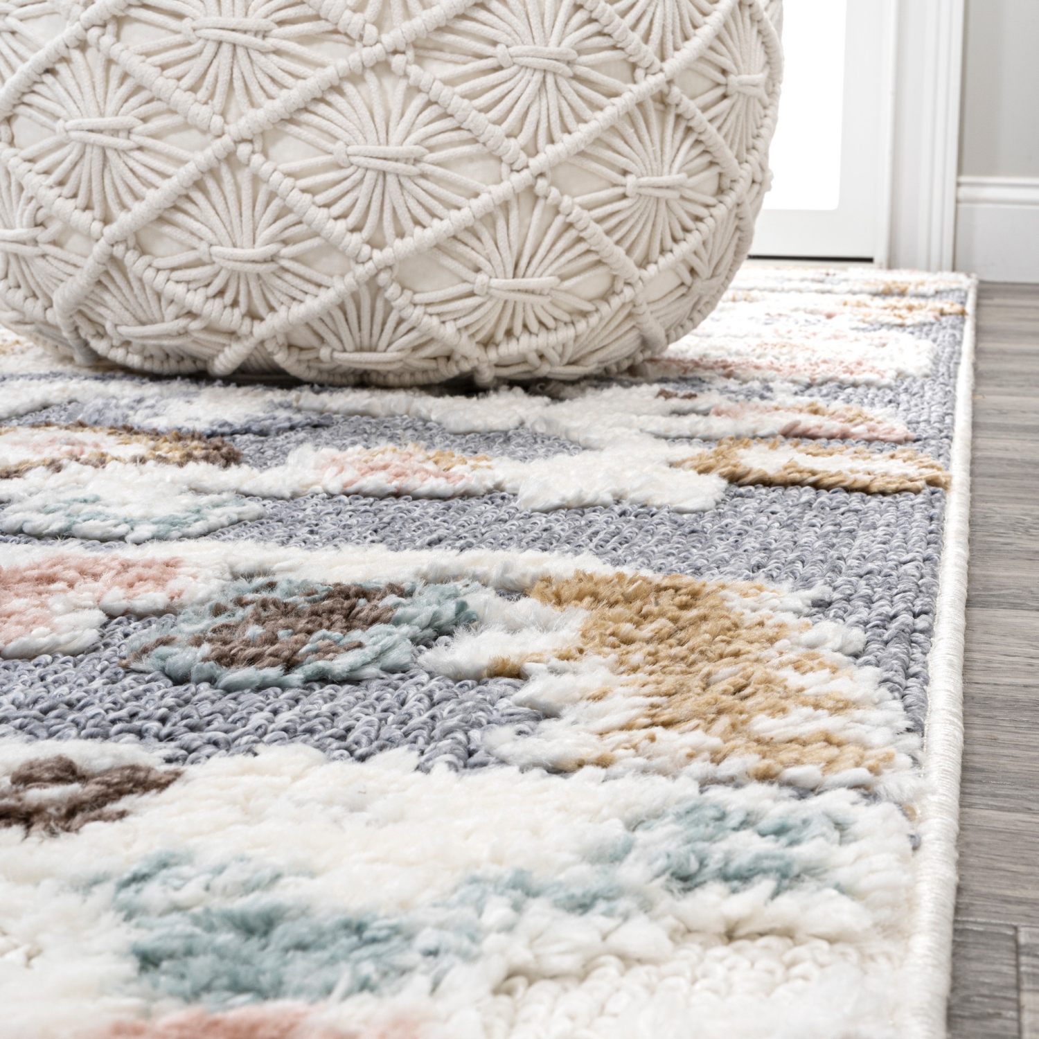 Aziza Persian Medallion High-Low Area Rug
