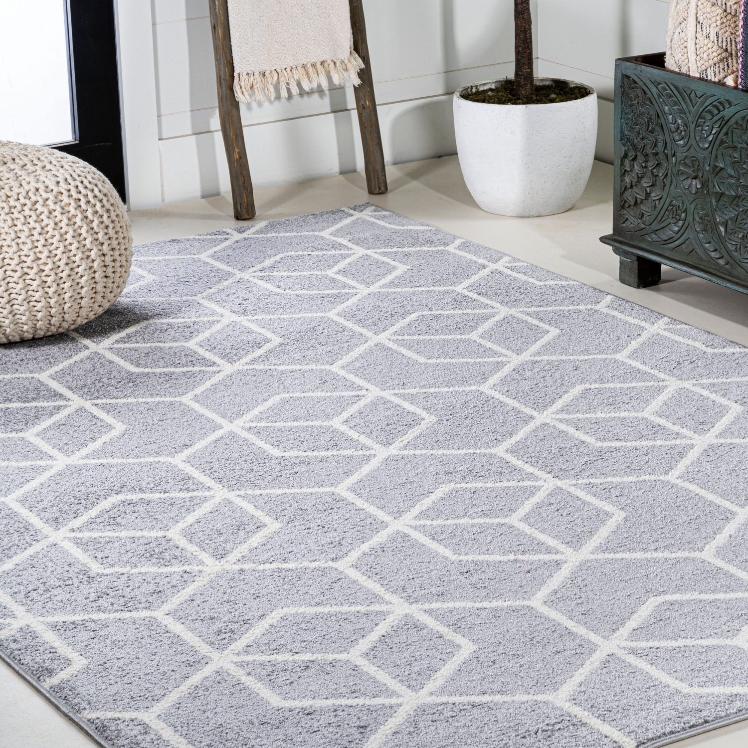 Tapis moderne à motif géométrique culbutant