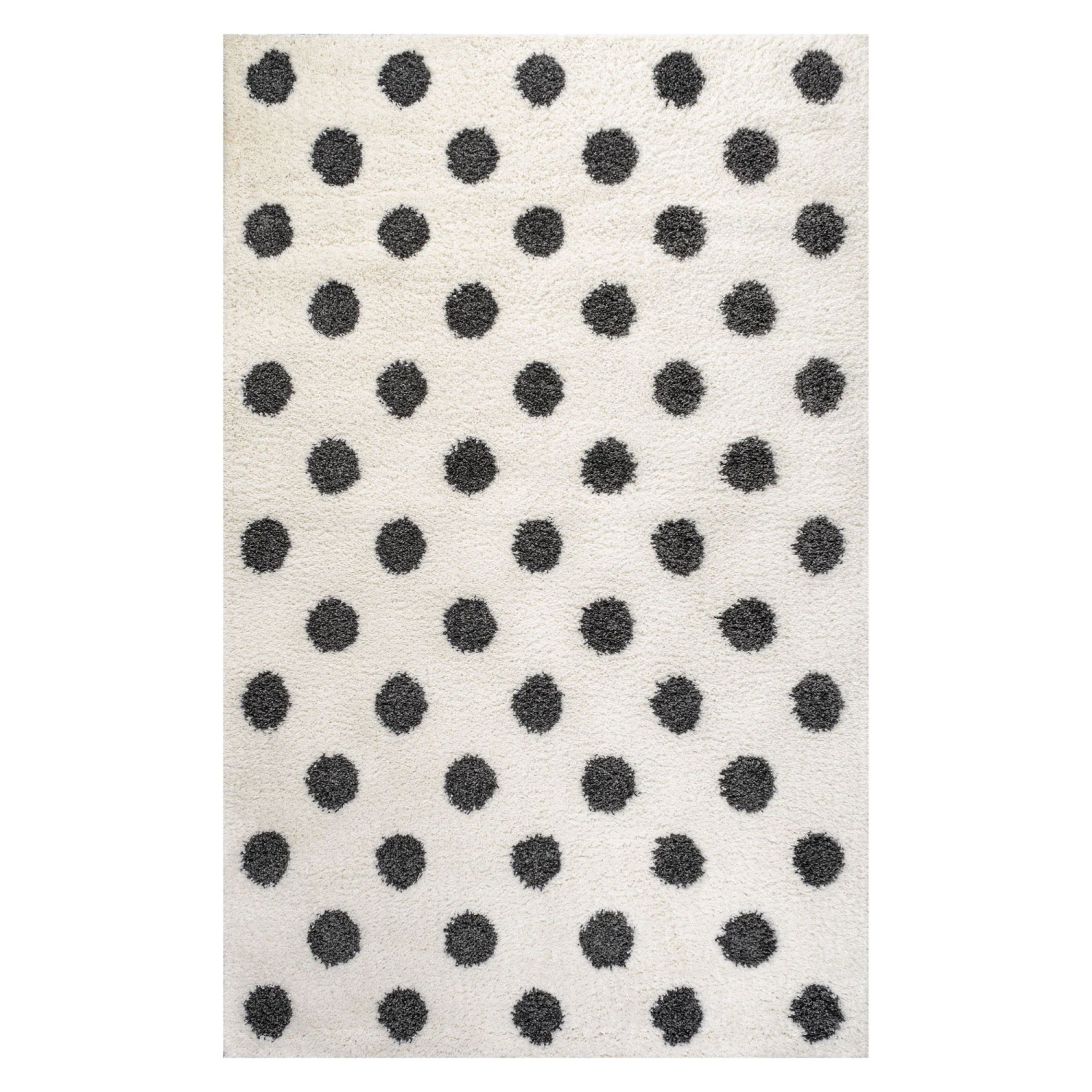 Pere Modern Charcoal Dot Shag Area Rug