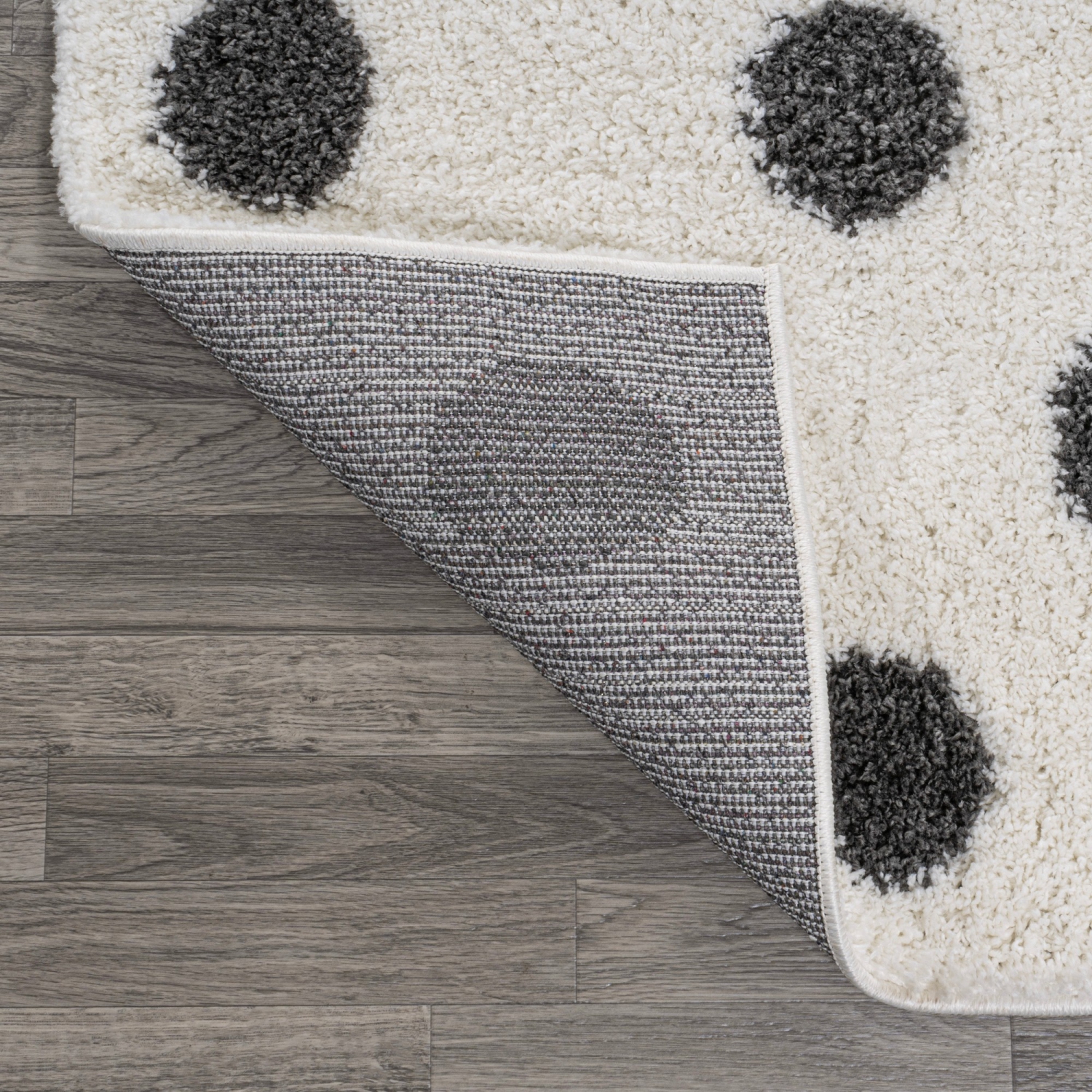 Pere Modern Charcoal Dot Shag Area Rug