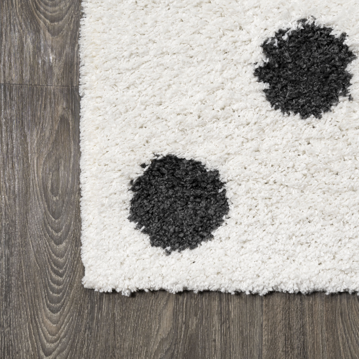 Pere Modern Charcoal Dot Shag Area Rug